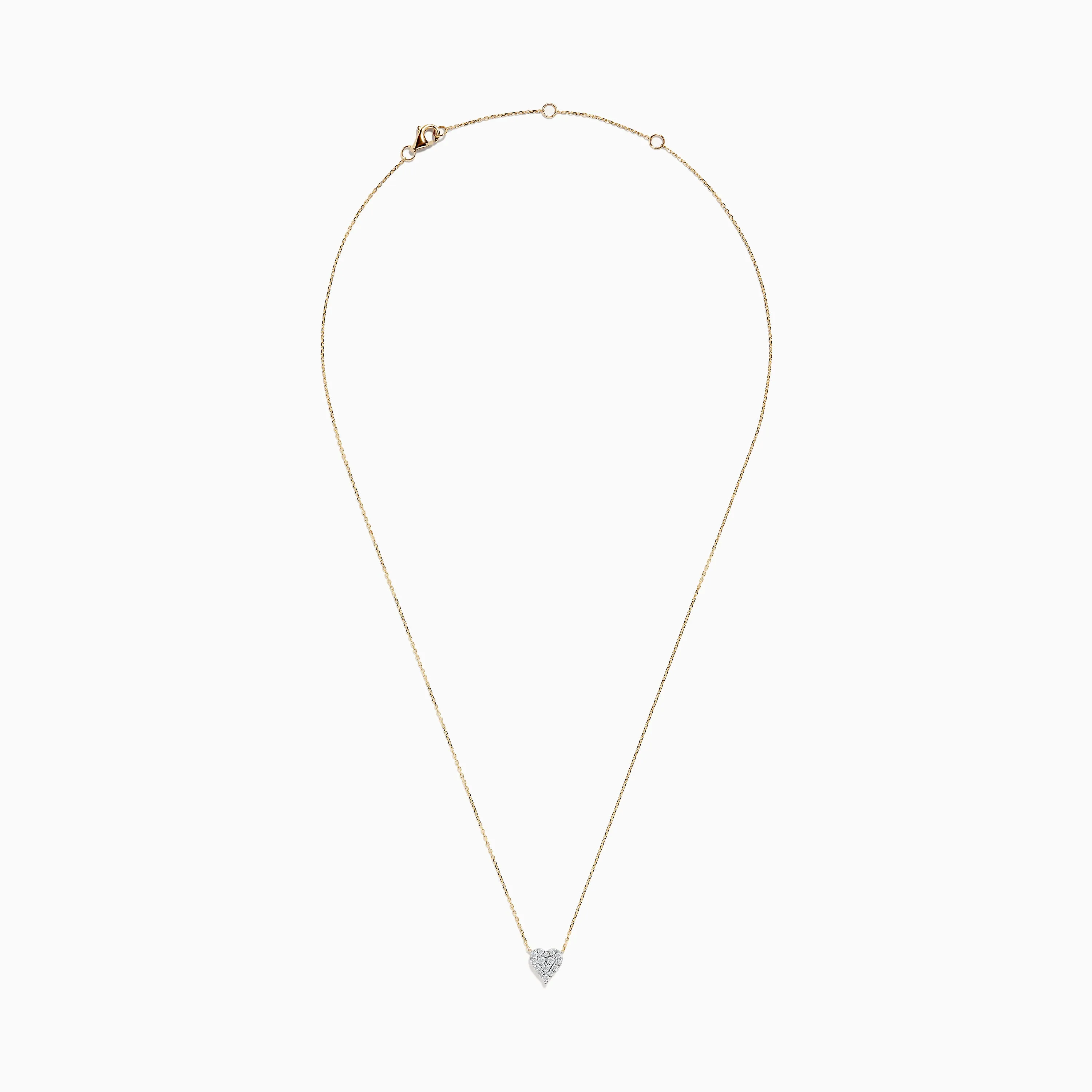 14K Yellow Gold Diamond Heart Necklace sold by Effy product image thumbnail 2