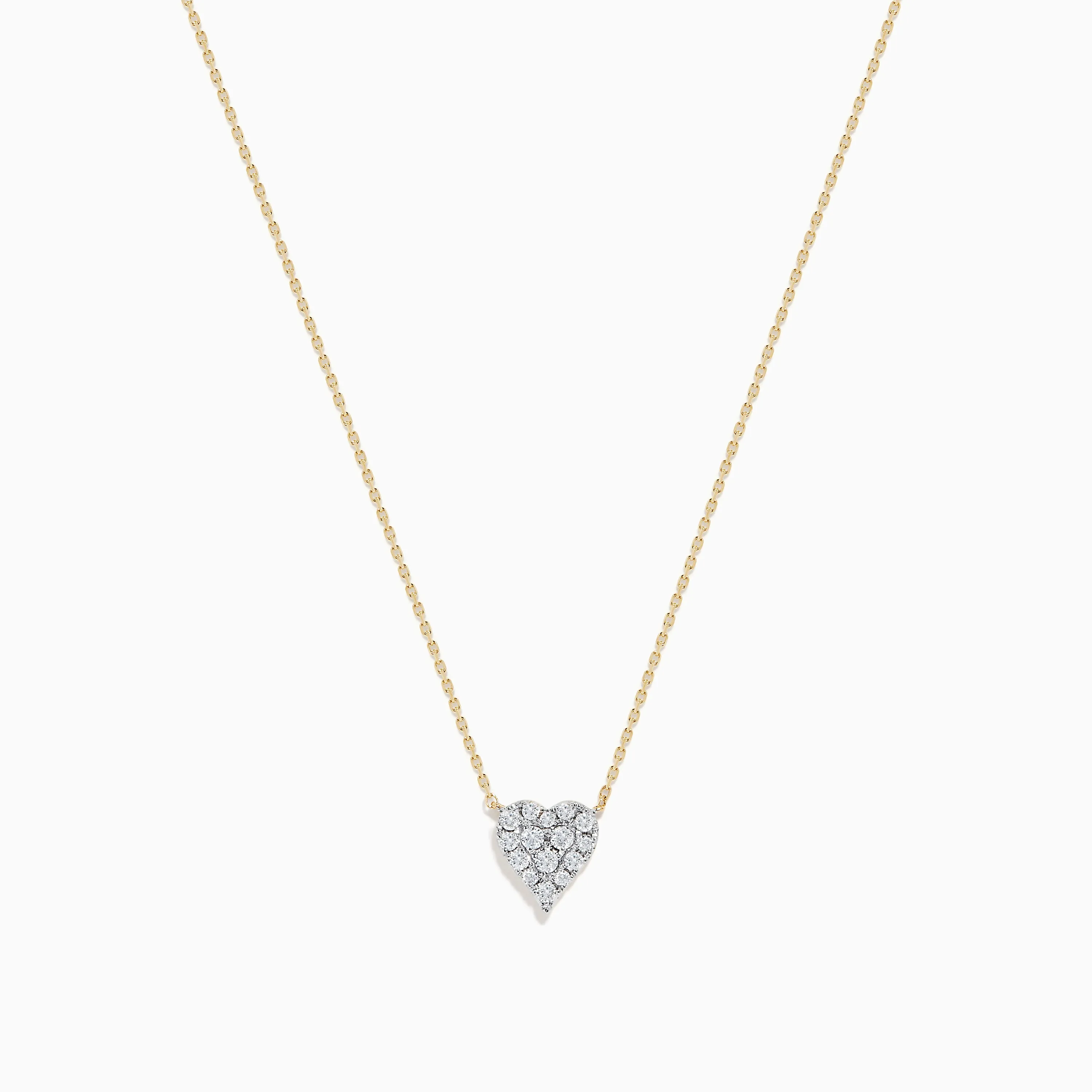 14K Yellow Gold Diamond Heart Necklace sold by Effy