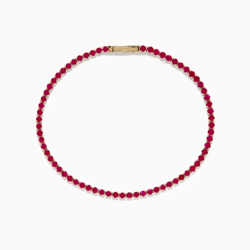 Ruby Royale 14K Yellow Gold Ruby Tennis Bracelet sold by Effy