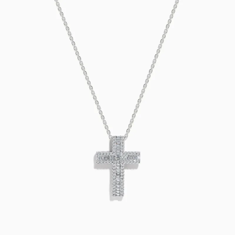 Classique 14K White Gold Diamond Cross Pendant 0.36 TCW sold by Effy