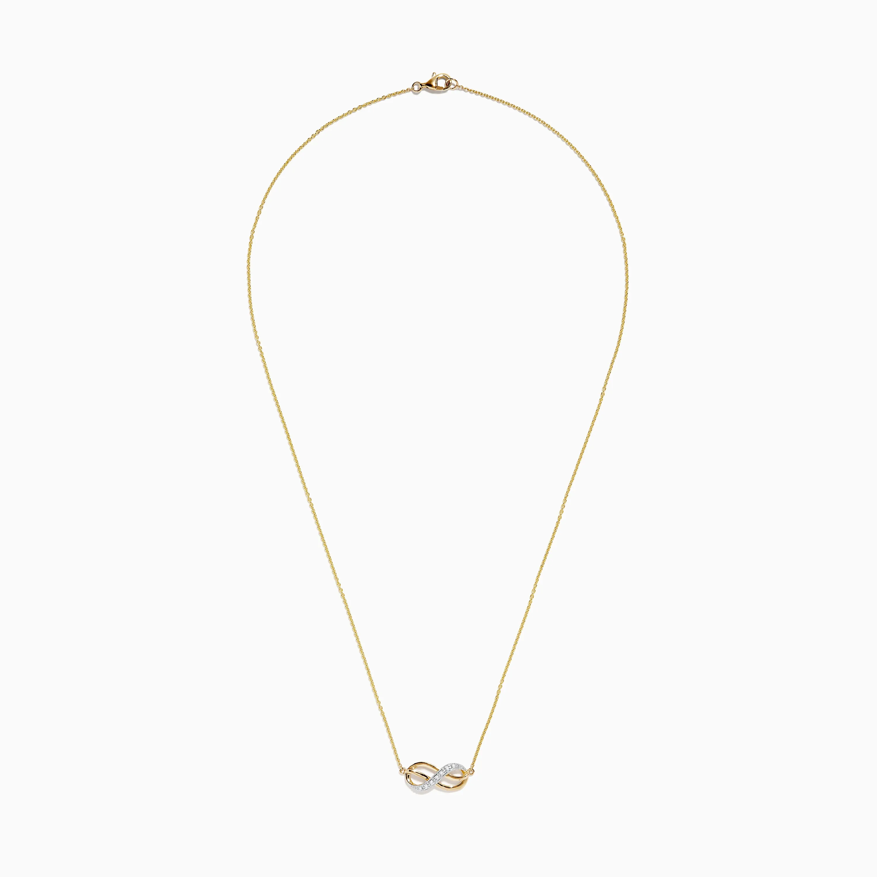 Novelty 14K Yellow Gold Diamond Infinity Necklace sold by Effy product image thumbnail 2