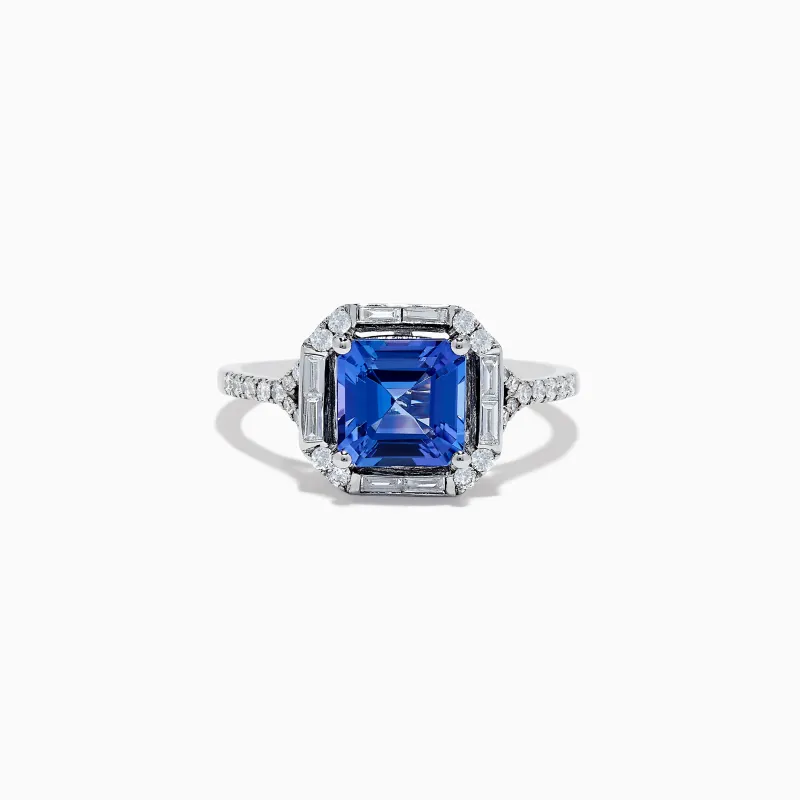 Nahla Siri 14K White Gold Tanzanite and Diamond Ring sold by Effy