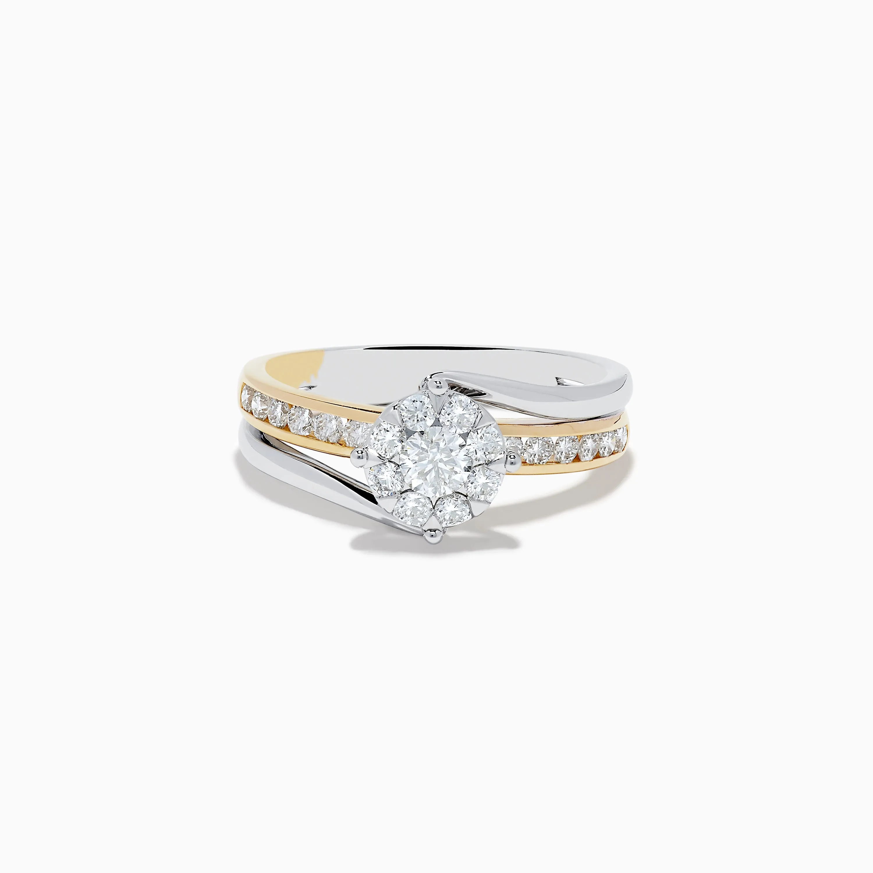 Duo 14K Two-Tone Gold Diamond Engagement Ring 0.71 TCW sold by Effy