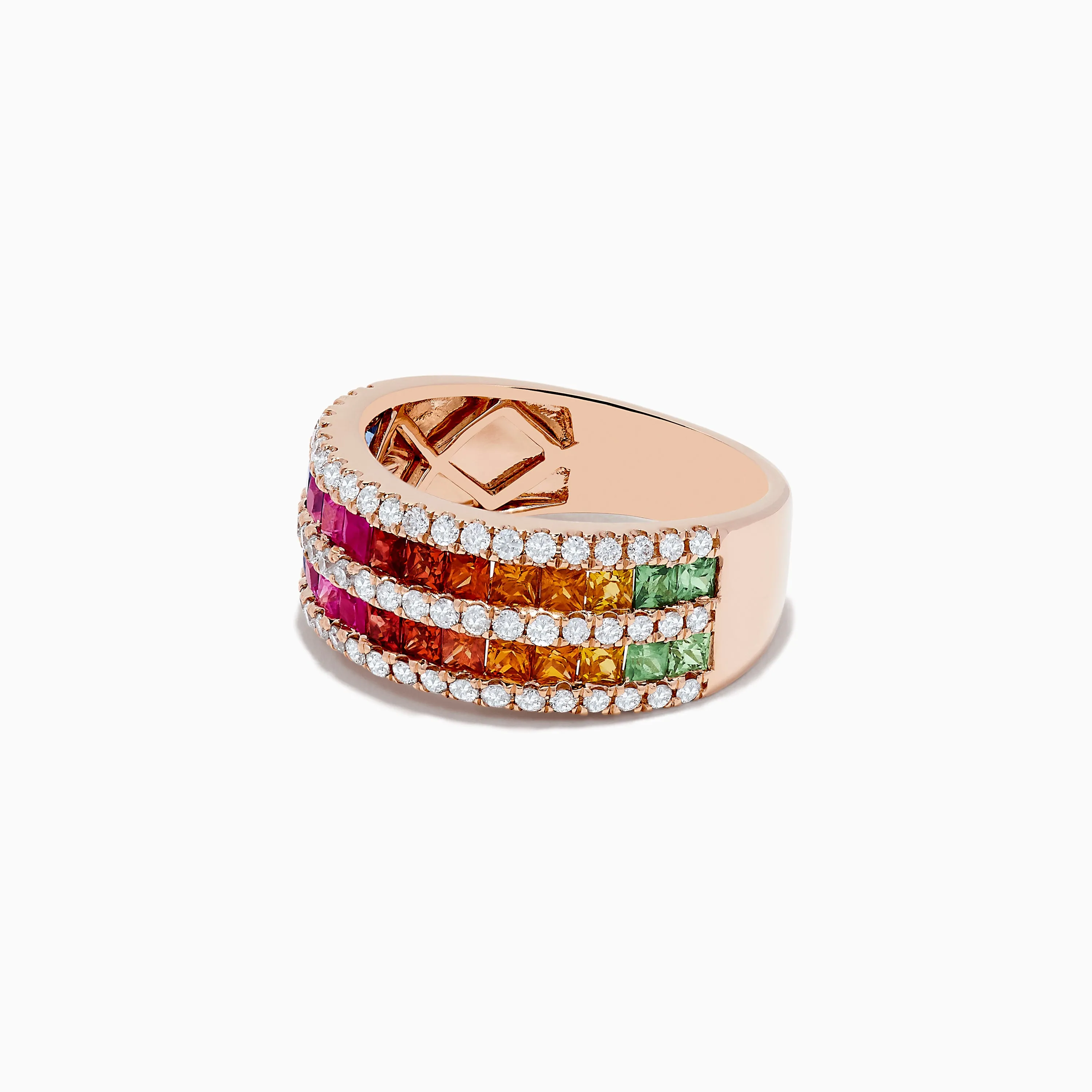 14K Rose Gold Multi Sapphire and Diamond Ring sold by Effy product image thumbnail 2