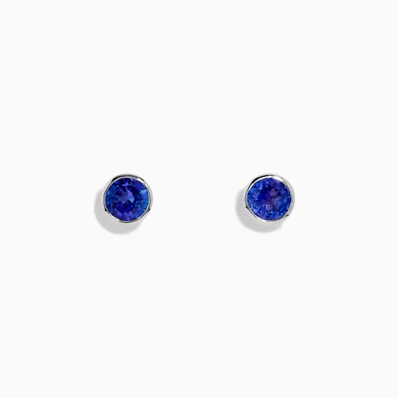 Nahla Siri Sterling Silver Tanzanite Stud Earrings sold by Effy