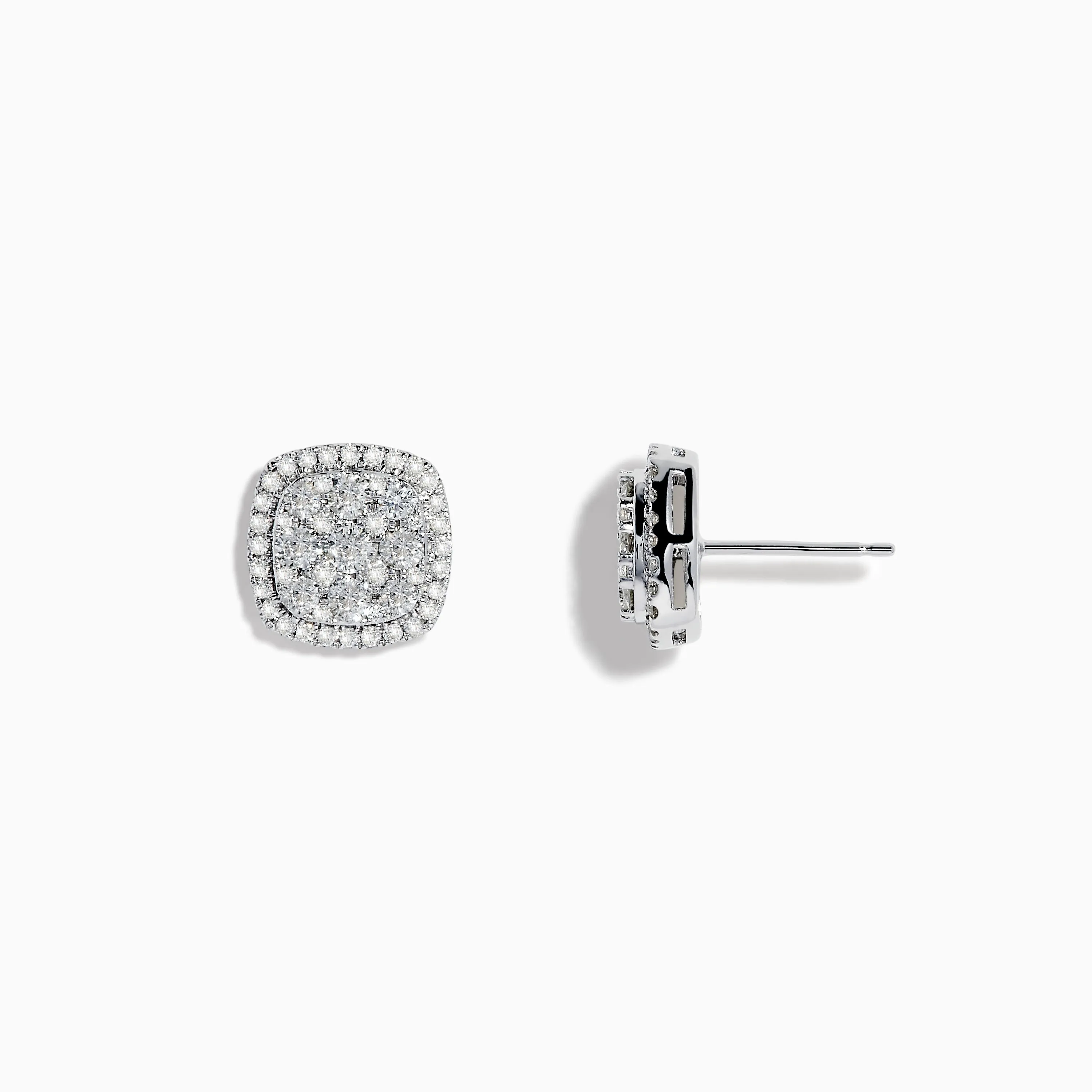 Pave Classica 14K White Gold Diamond Square Stud Earrings sold by Effy product image thumbnail 2