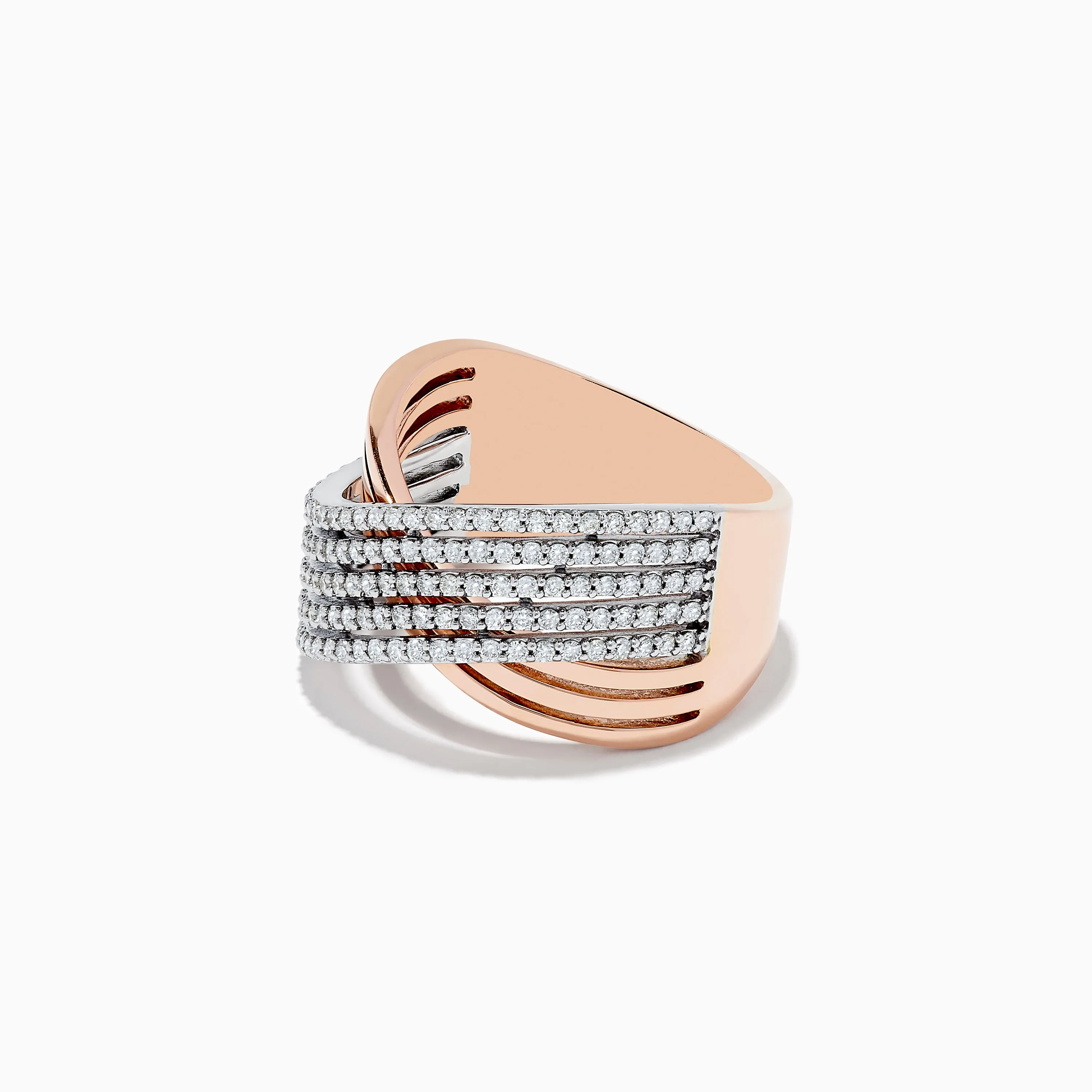 14K Two-Tone Gold Diamond Crossover Ring sold by Effy product image thumbnail 2