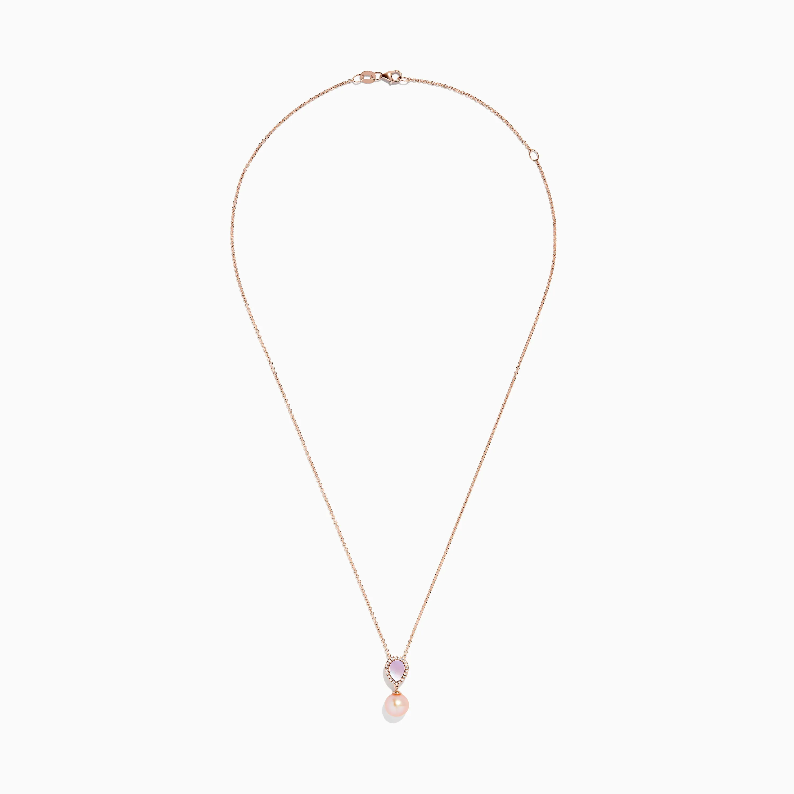 Pearl 14K Rose Gold Diamond, Pearl and Mother of Pearl Pendant sold by Effy product image thumbnail 2