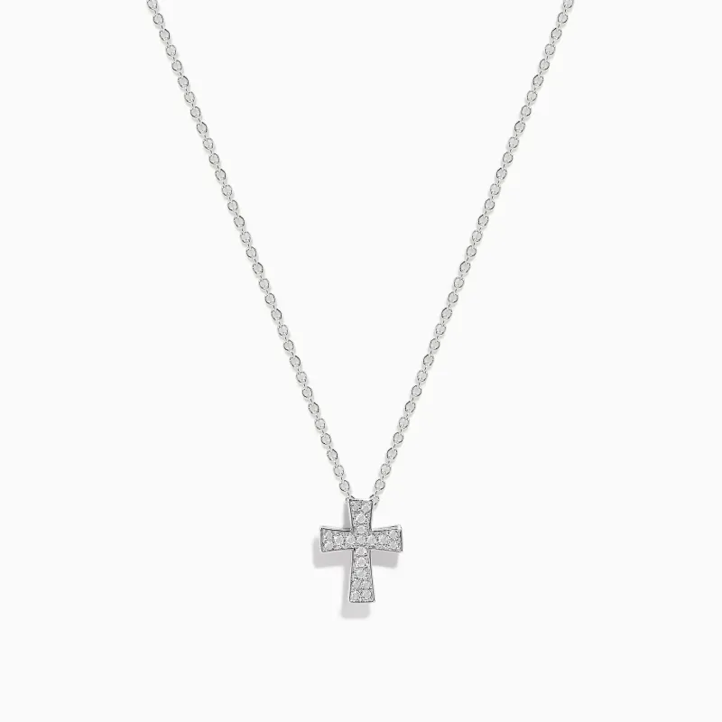 925 Sterling Silver Diamond Cross Pendant sold by Effy