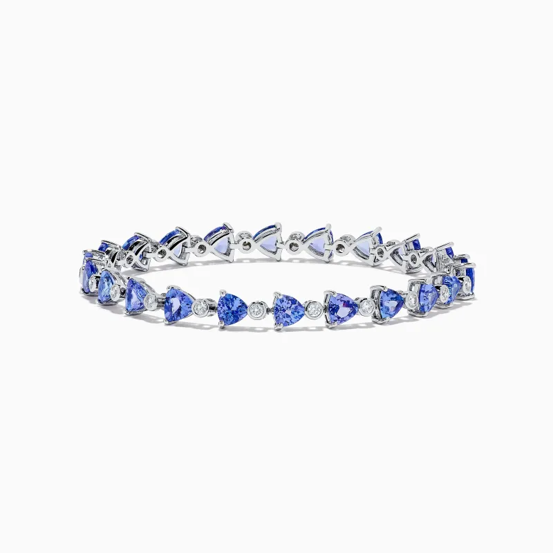 Nahla 14K White Gold Tanzanite and Diamond Tennis Bracelet sold by Effy