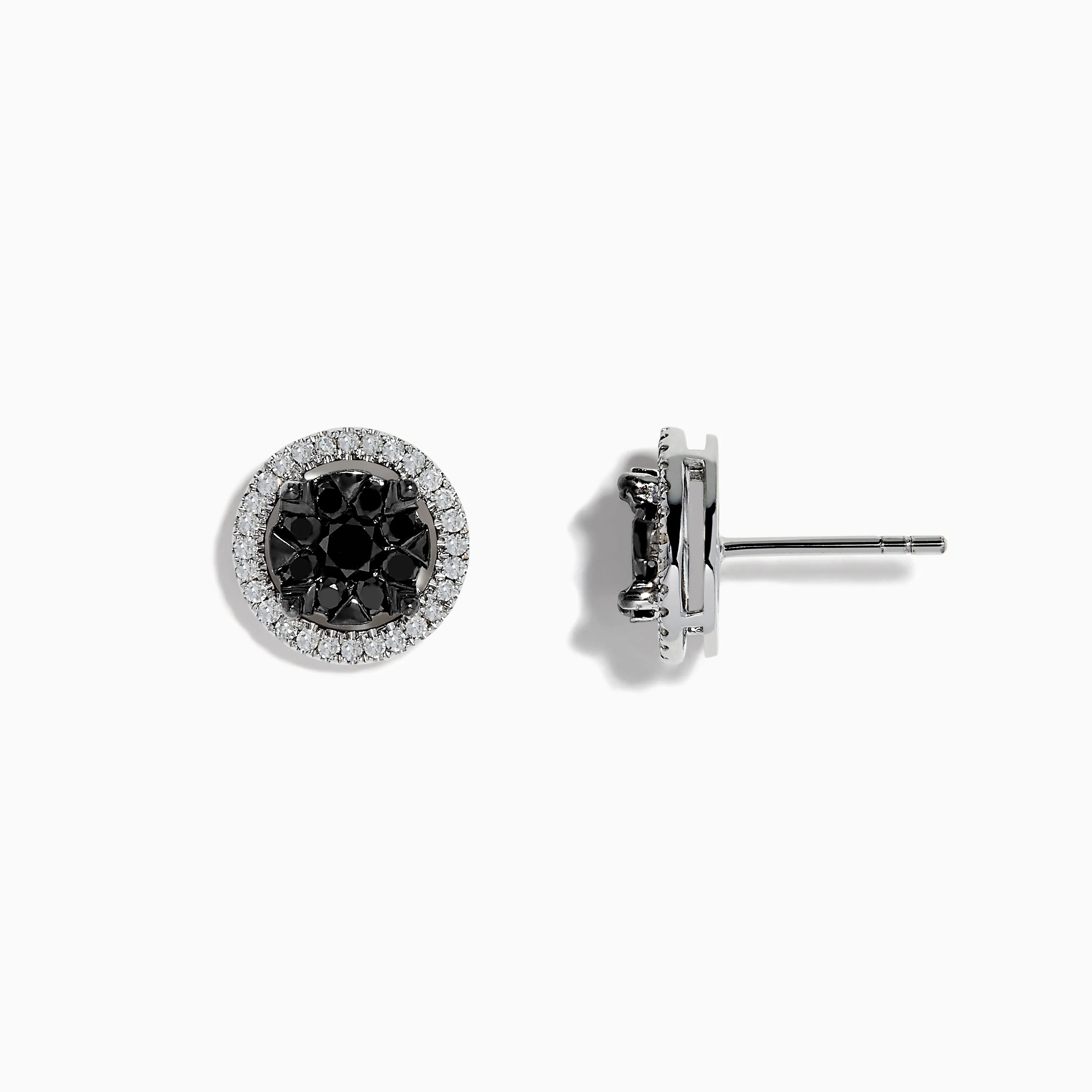 Caviar 14K White Gold White and Black Diamond Stud Earrings sold by Effy product image thumbnail 2