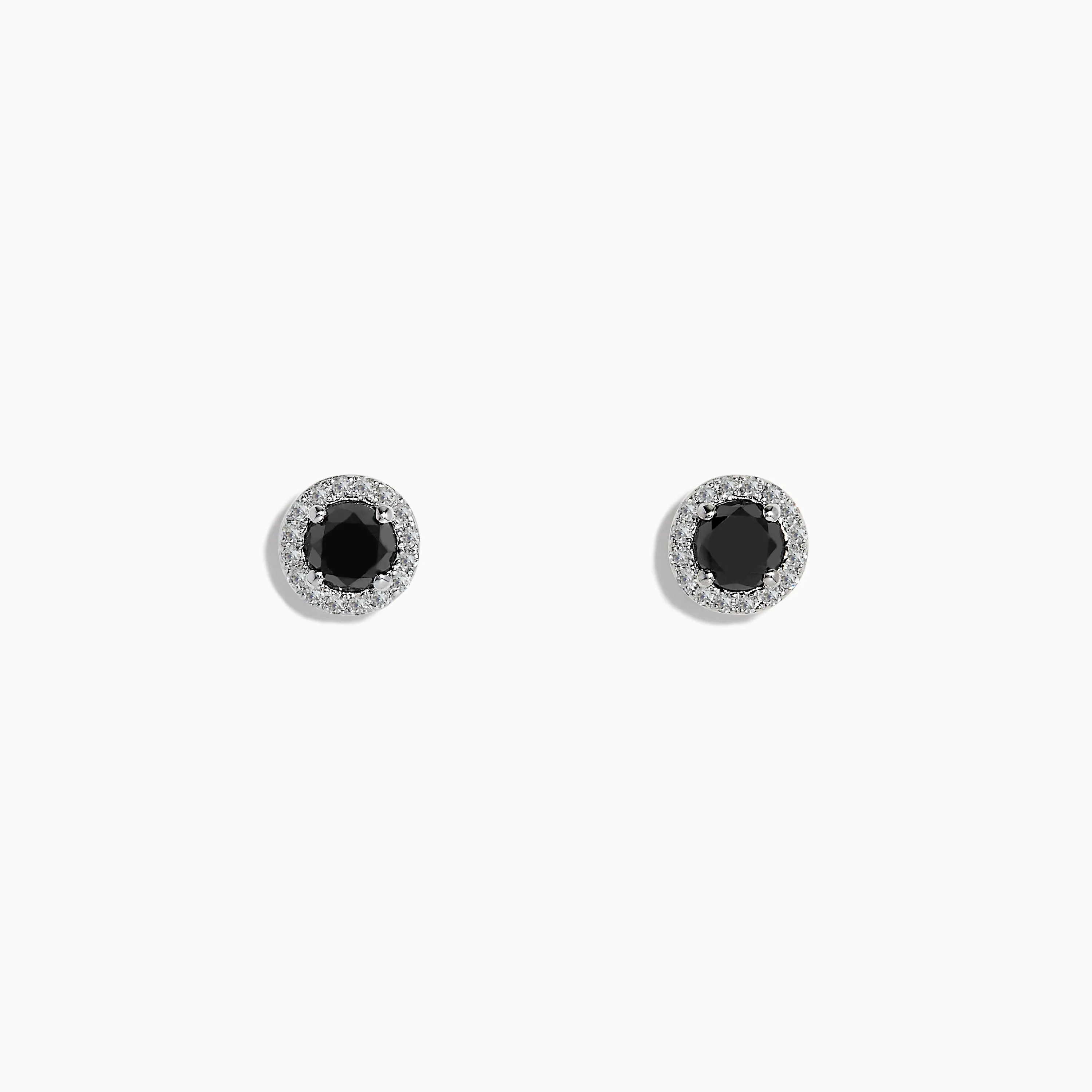 Caviar 14K White Gold White and Black Diamond Stud Earrings sold by Effy