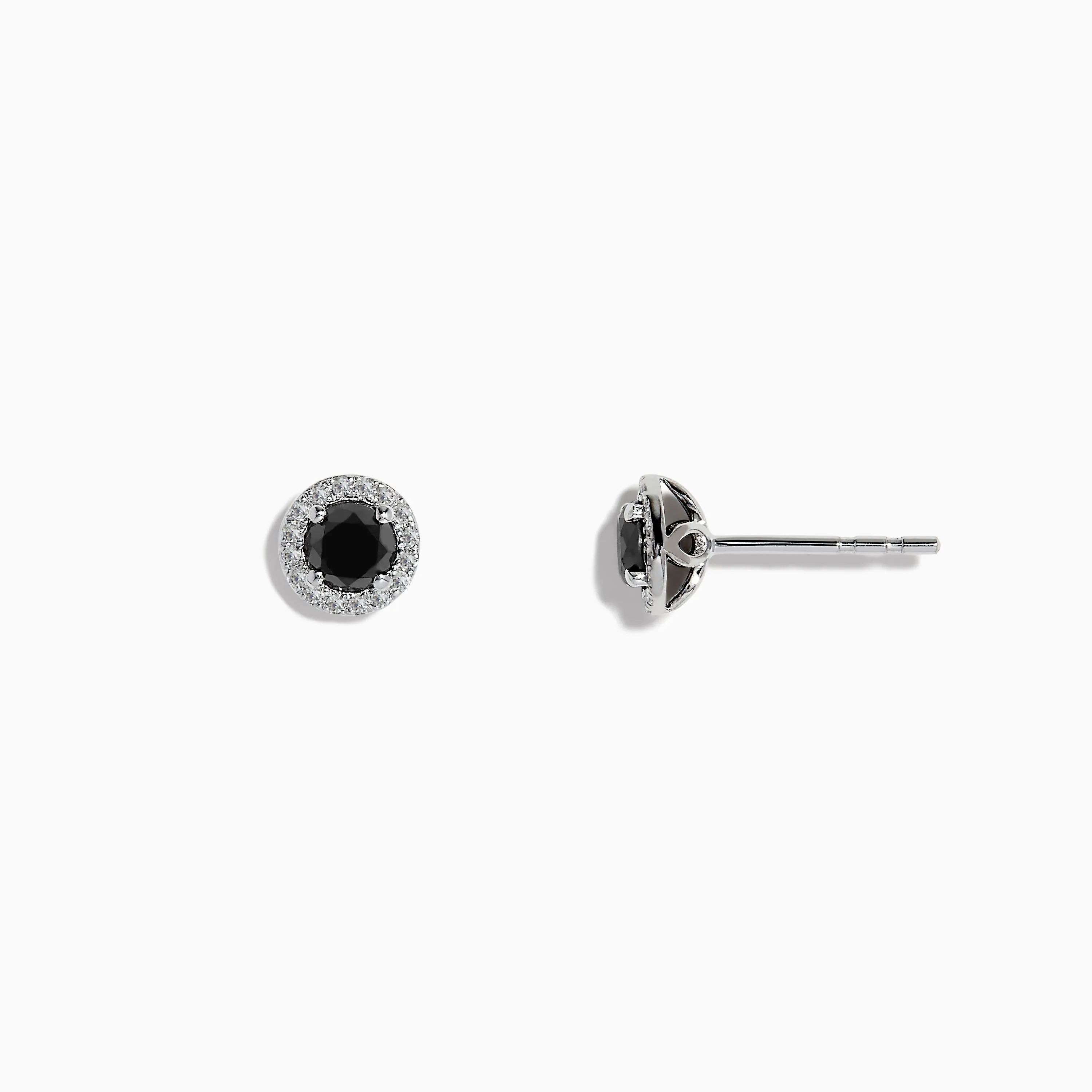 Caviar 14K White Gold White and Black Diamond Stud Earrings sold by Effy product image thumbnail 2