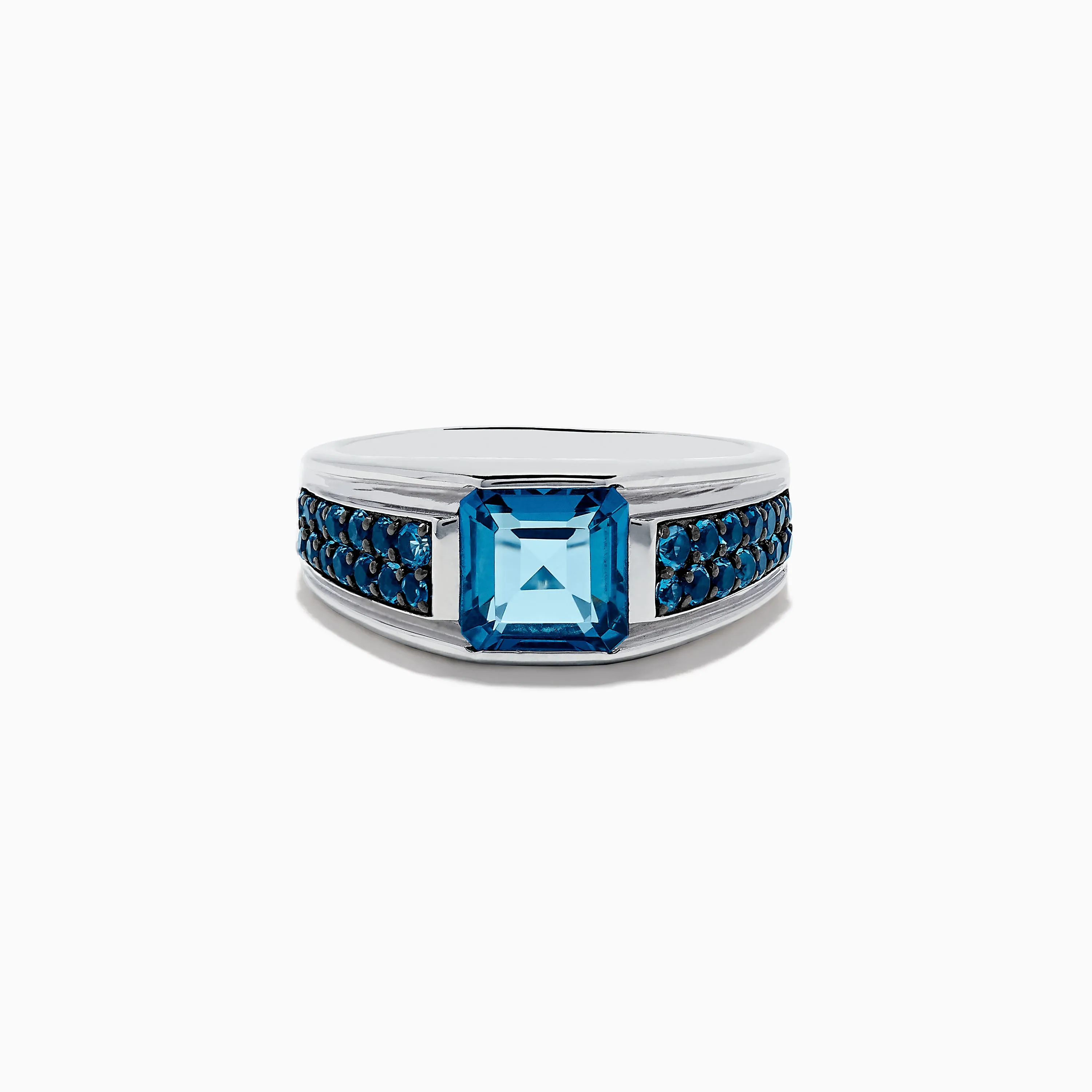 Men's 925 Sterling Silver Blue Topaz Ring sold by Effy