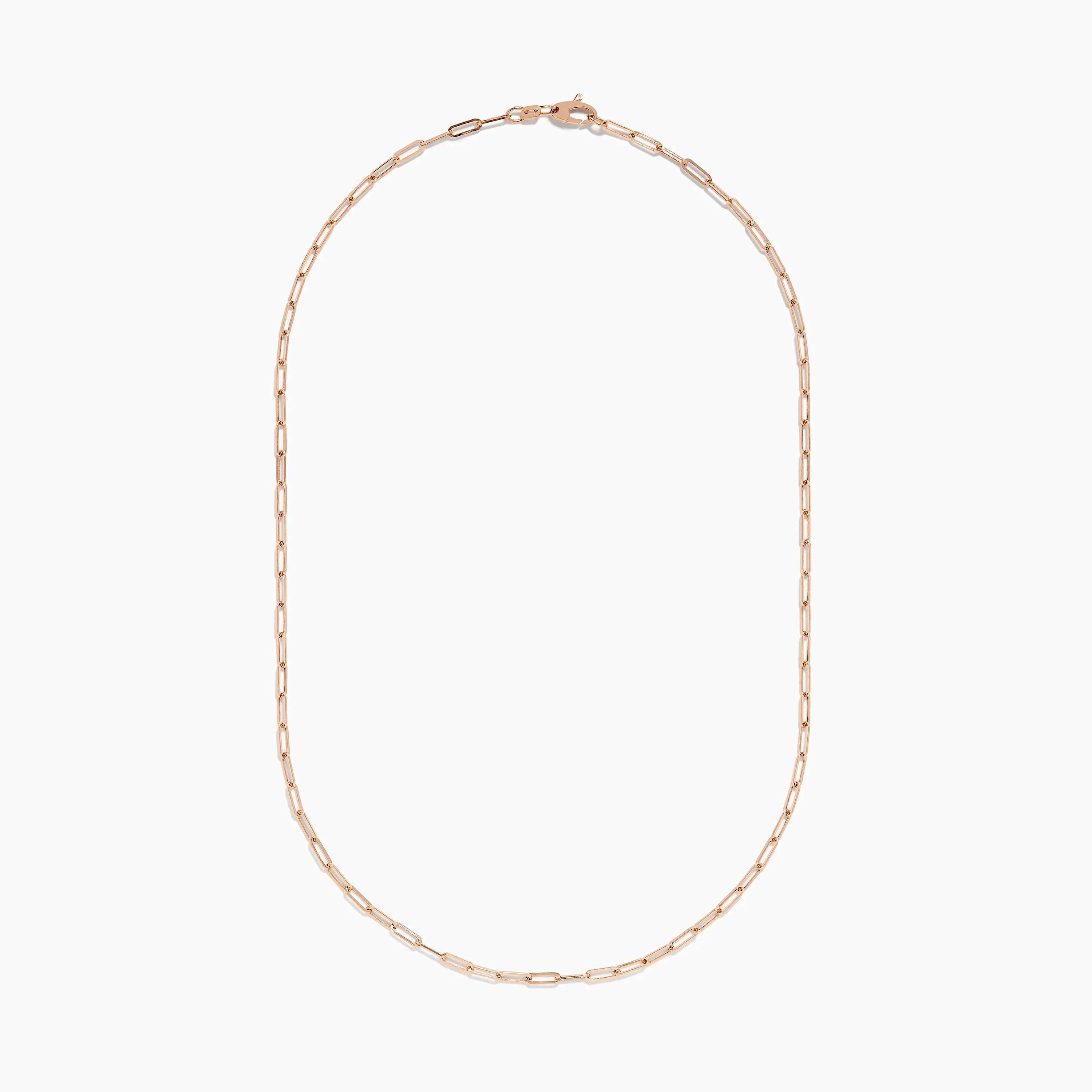 14K Rose Gold 20" 2.5mm Paperclip Necklace sold by Effy product image thumbnail 2