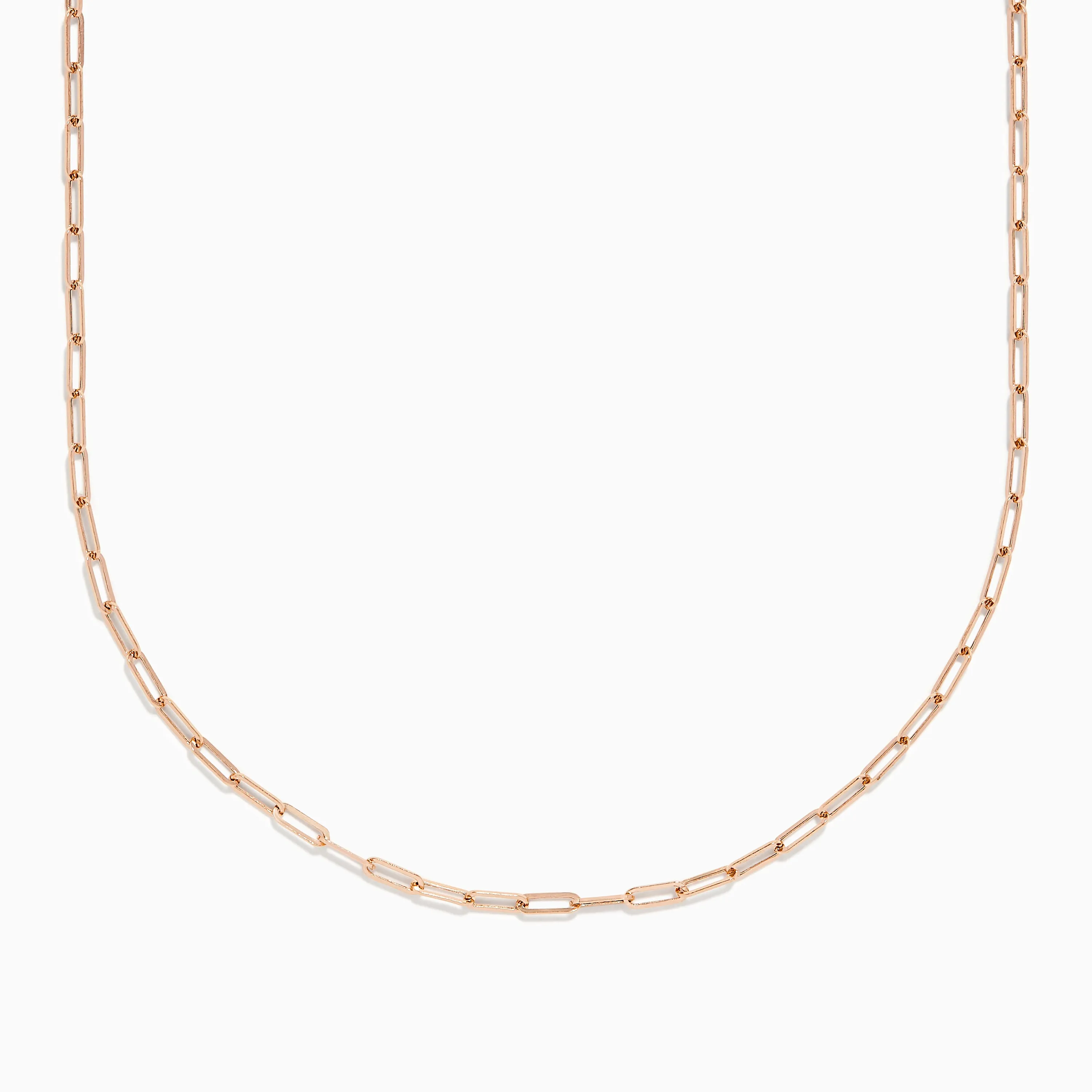 14K Rose Gold 20" 2.5mm Paperclip Necklace sold by Effy