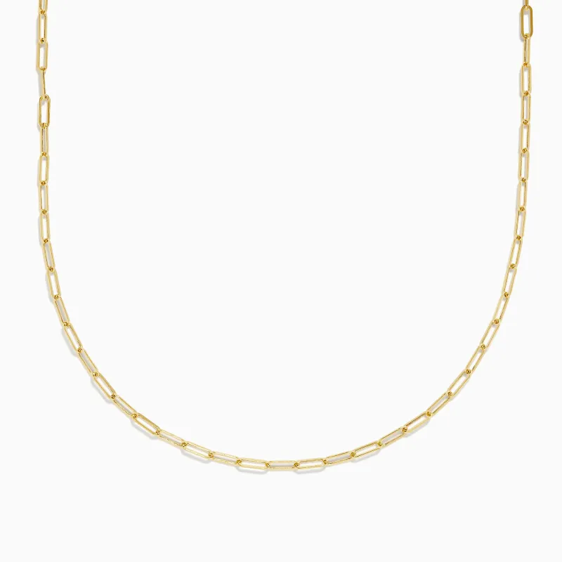 14K Yellow Gold 20" 2.5mm Paperclip Necklace sold by Effy