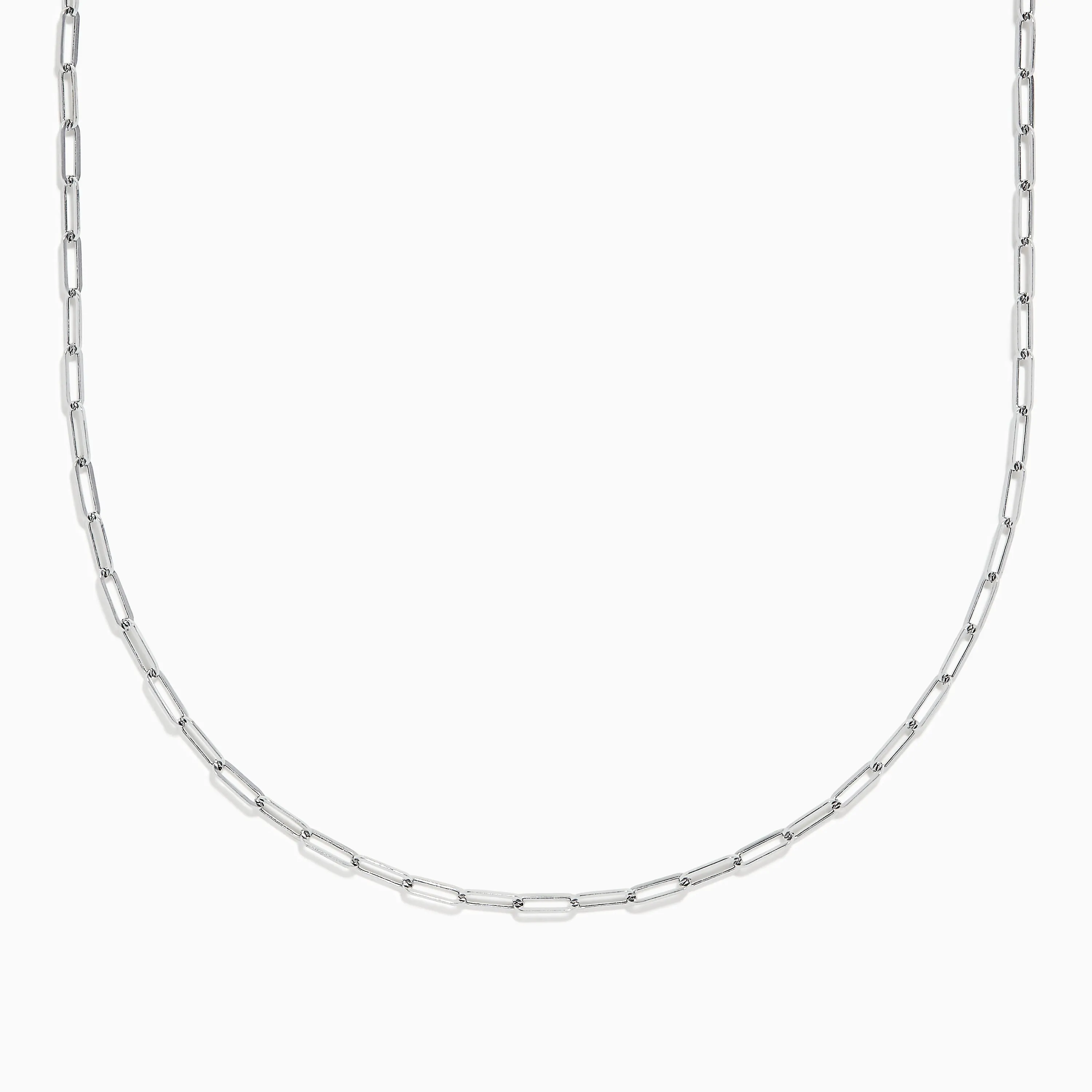 14K White Gold 20" 2.5mm Paperclip Necklace sold by Effy