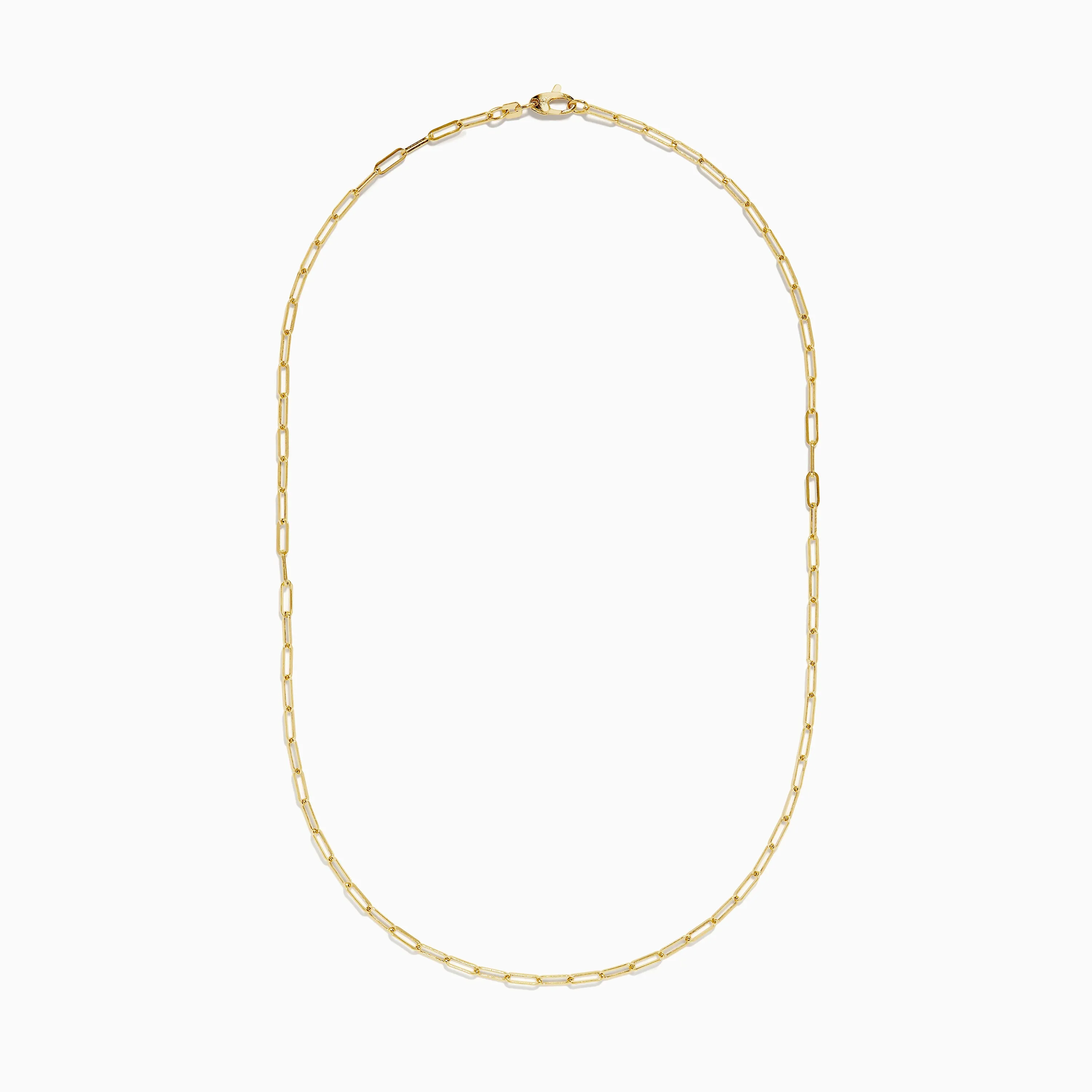 14K Yellow Gold 18" 2.5mm Paperclip Necklace sold by Effy product image thumbnail 2