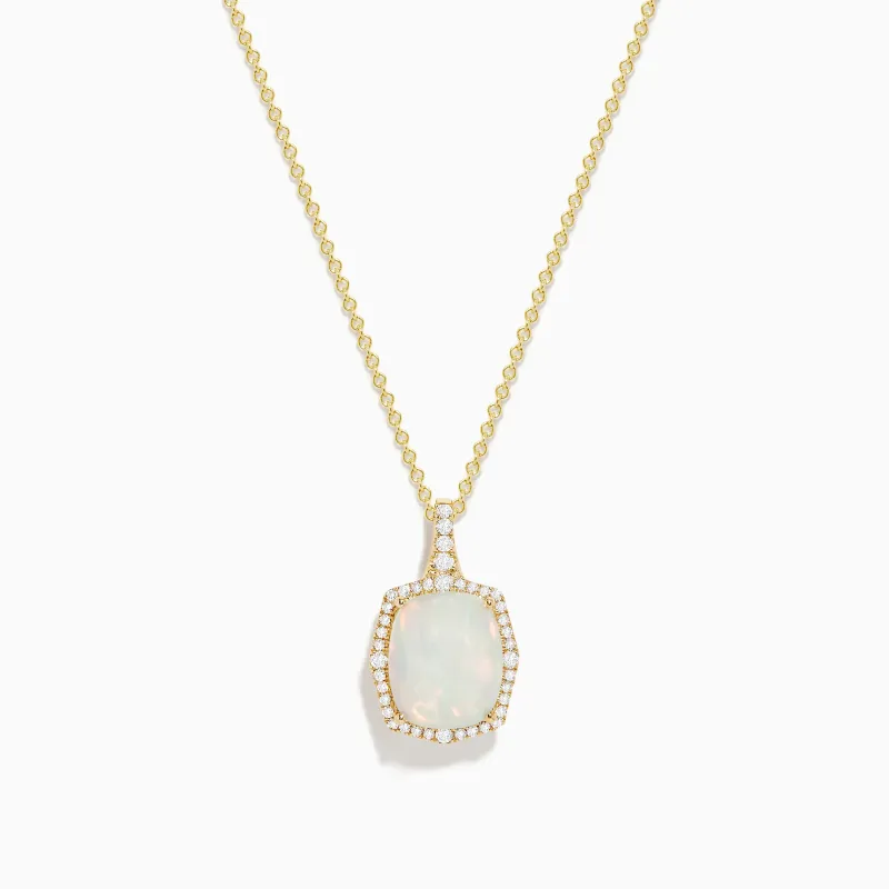 Aurora 14K Yellow Gold Opal Pendant sold by Effy