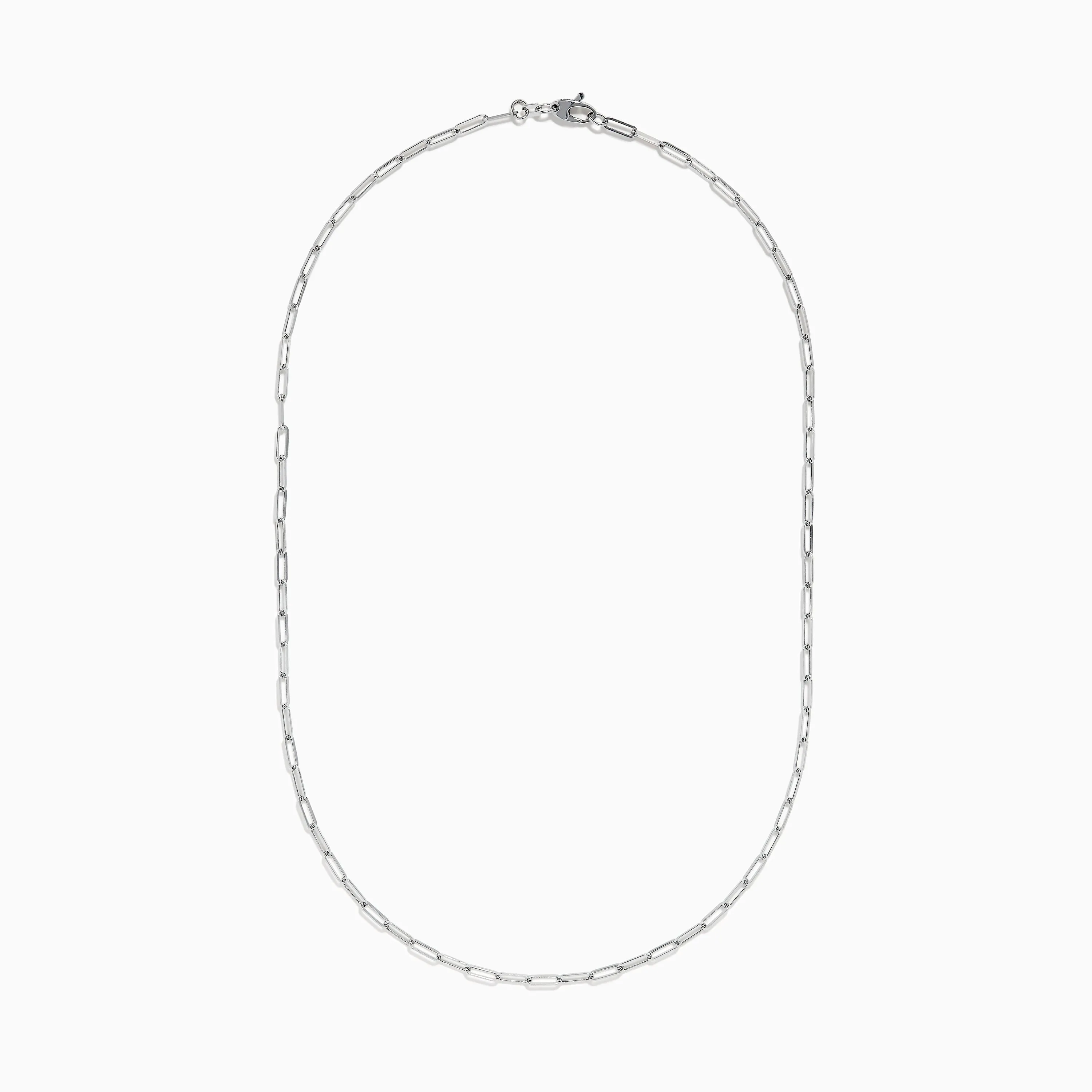 14K White Gold 18" 2.5mm Paperclip Necklace sold by Effy product image thumbnail 2