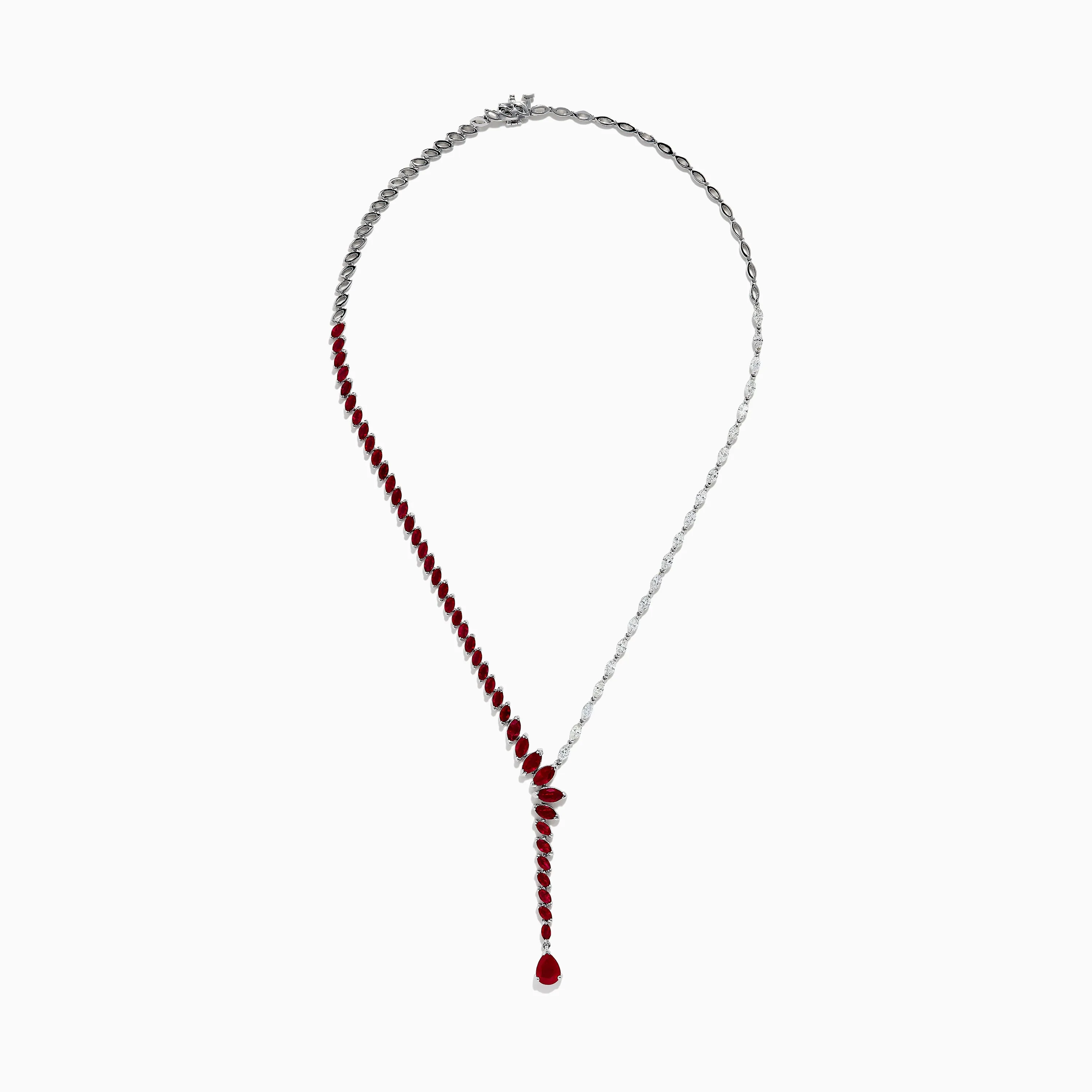 Ruby Royale 14K White Gold Ruby and Diamond Statement Necklace 11.80 TCW sold by Effy product image thumbnail 2