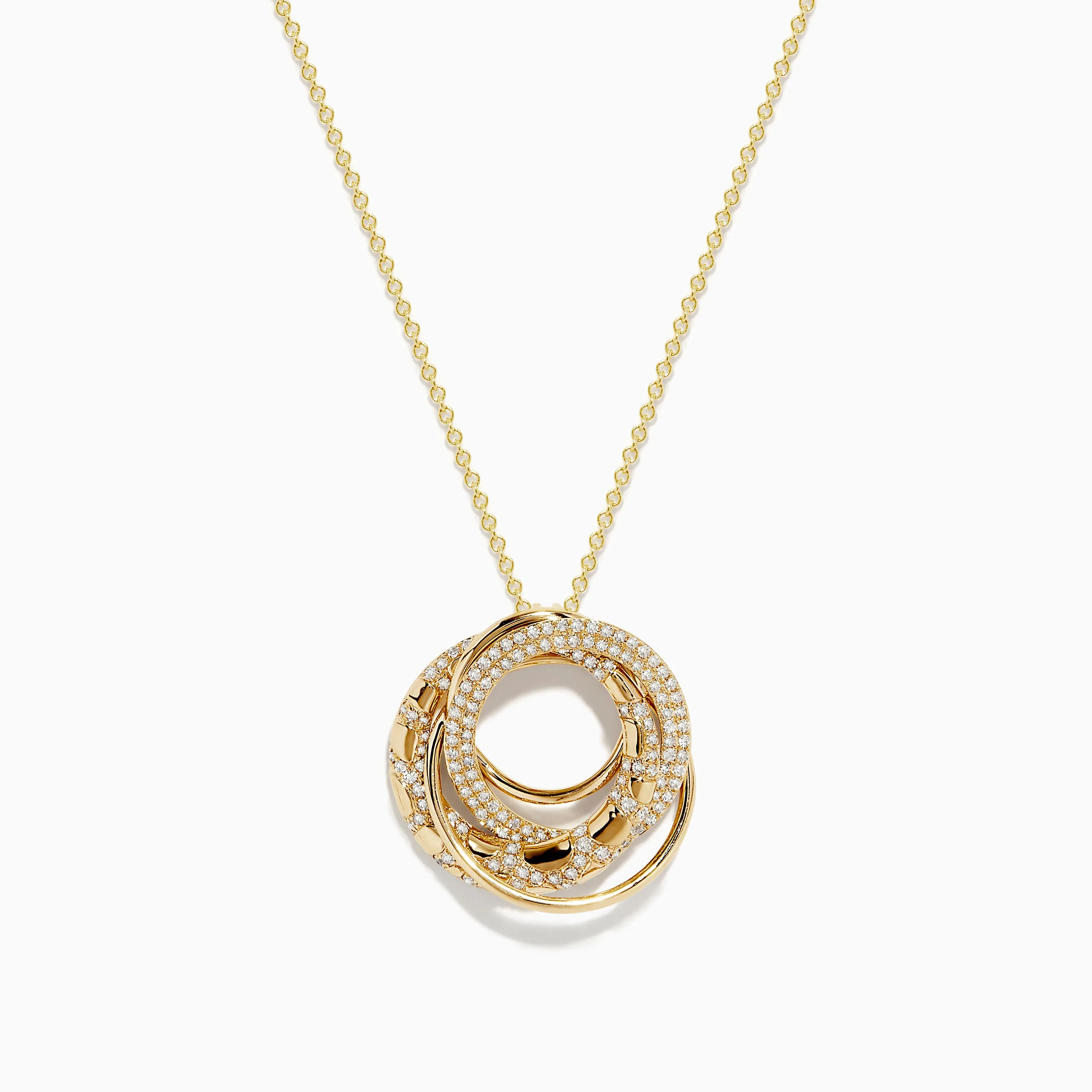 D'oro 14K Yellow Gold Diamond Crossover Pendant sold by Effy