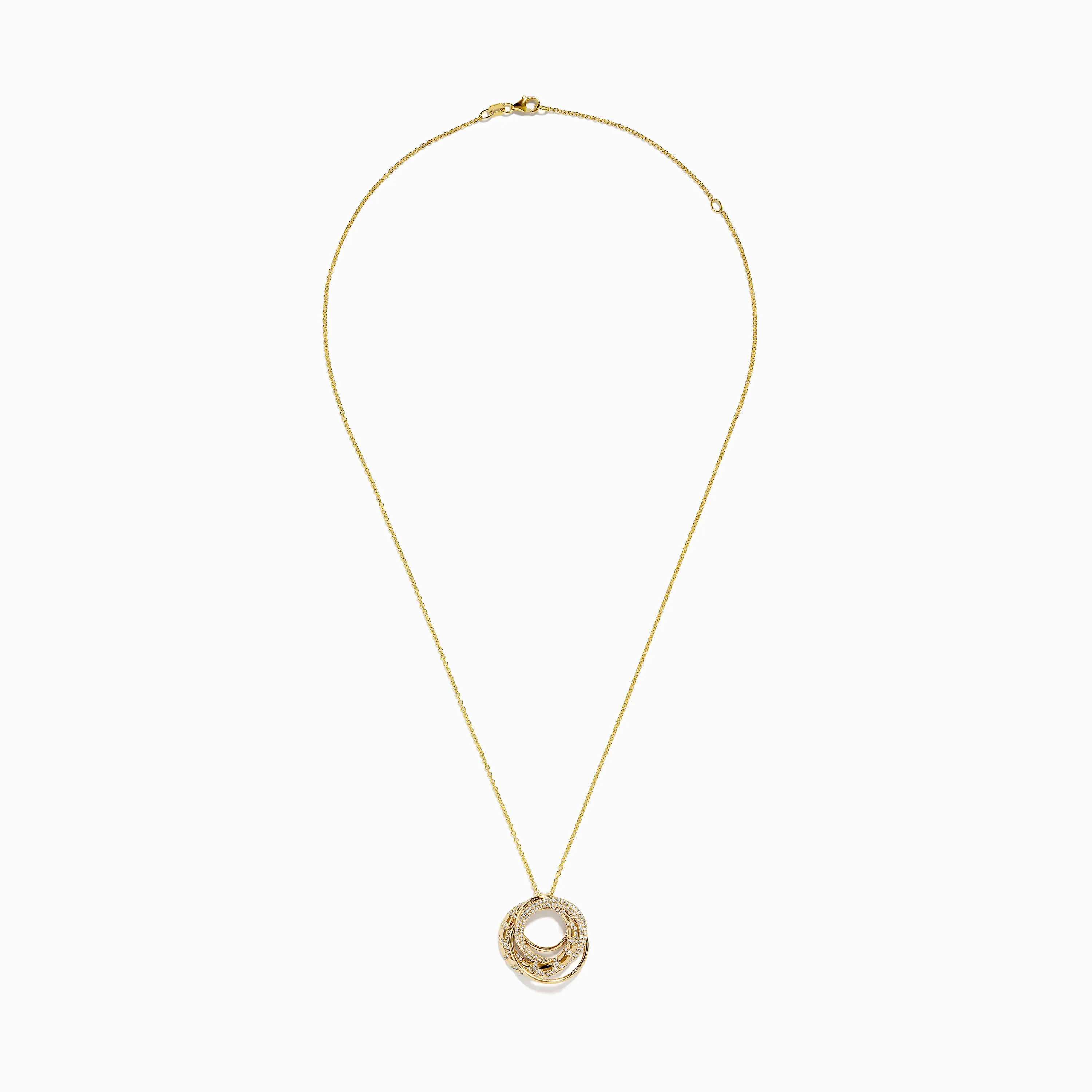 D'oro 14K Yellow Gold Diamond Crossover Pendant sold by Effy product image thumbnail 2