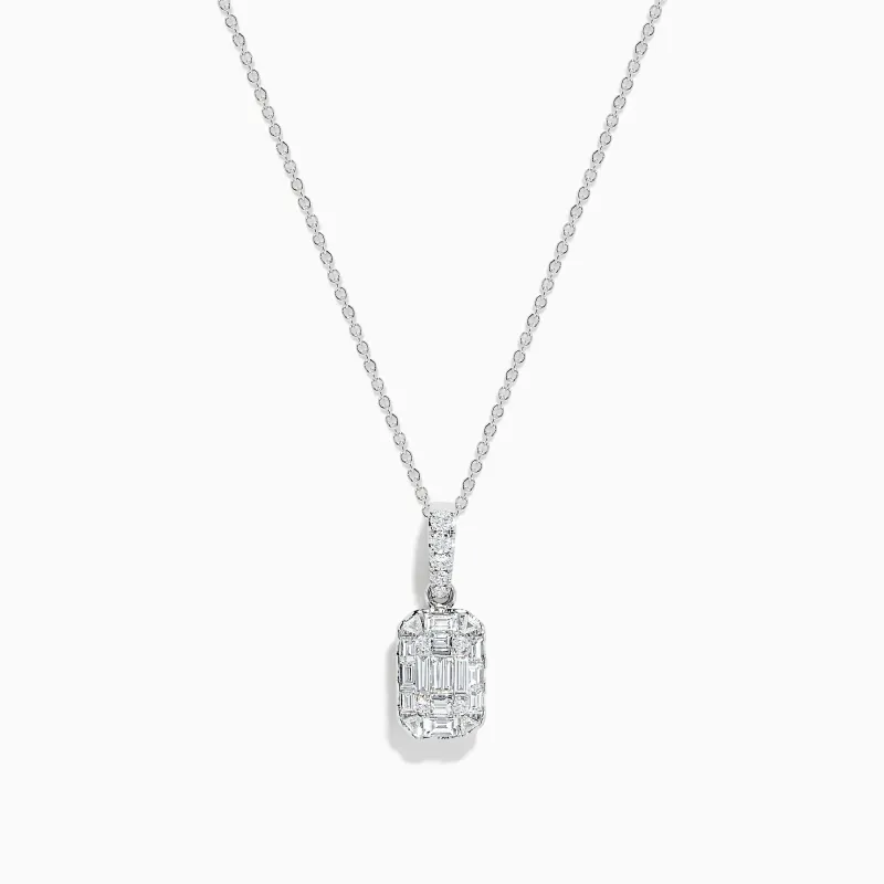 Classique 14K White Gold Diamond Pendant sold by Effy