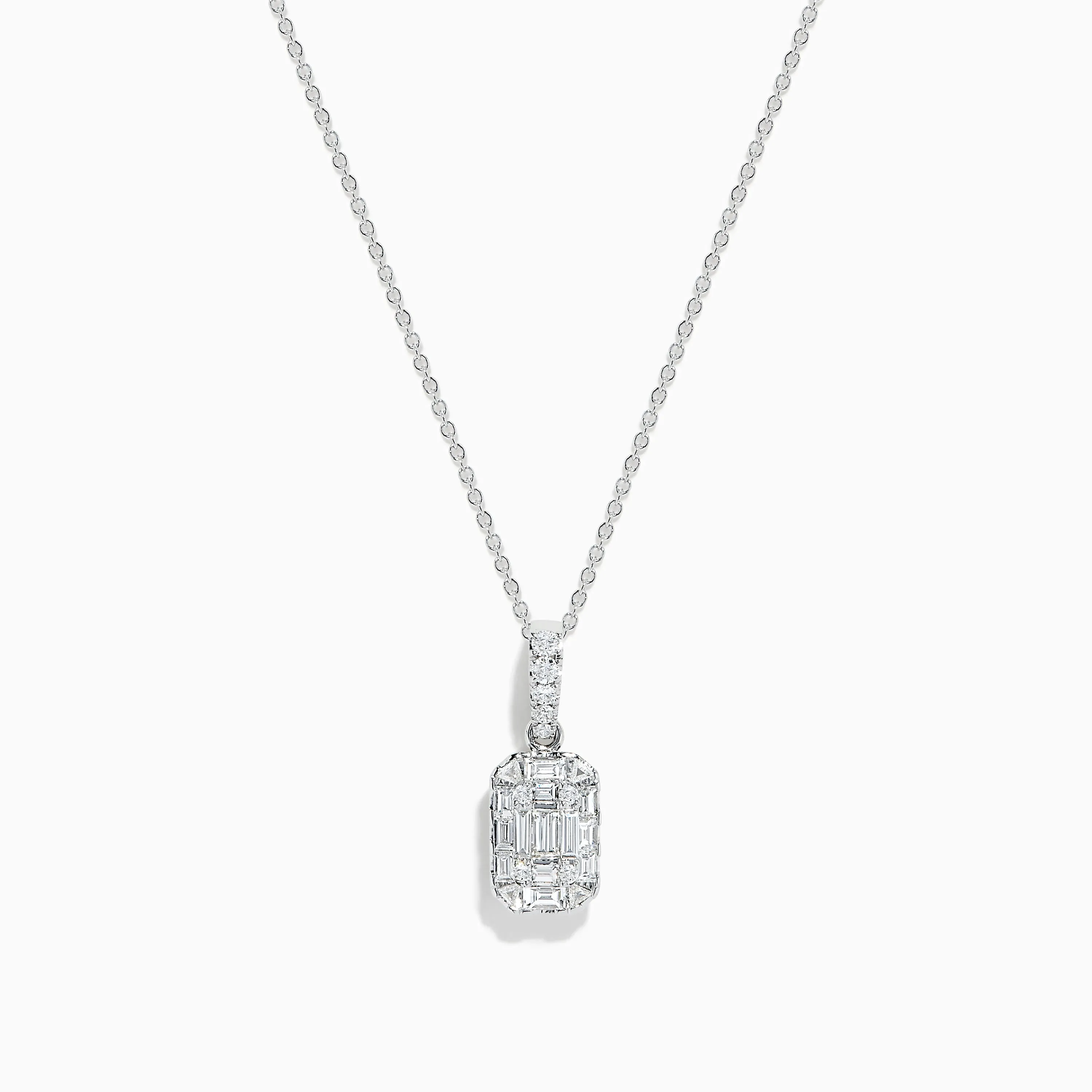 Classique 14K White Gold Diamond Pendant sold by Effy