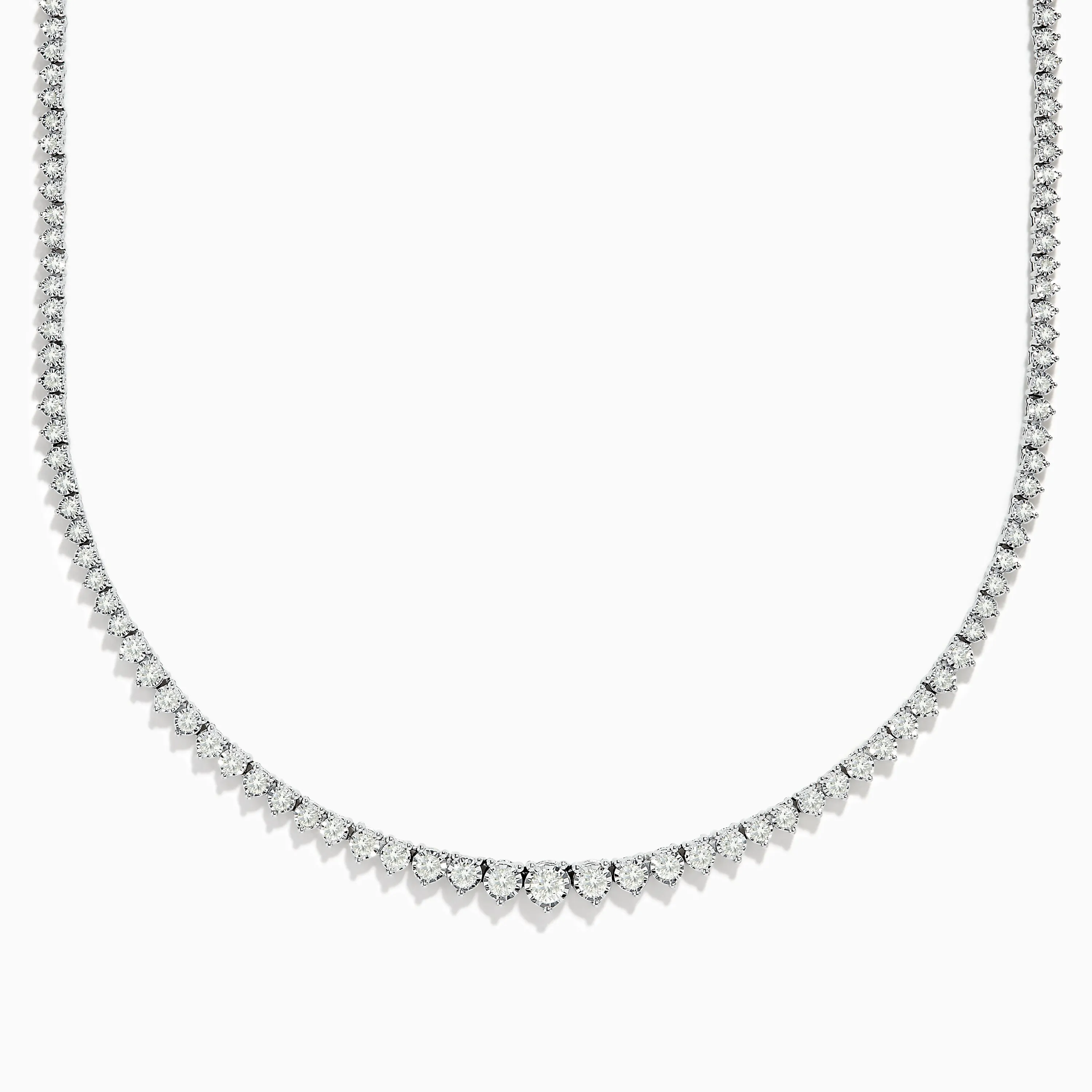 14K White Gold Diamond Tennis Necklace 2.94 TCW sold by Effy