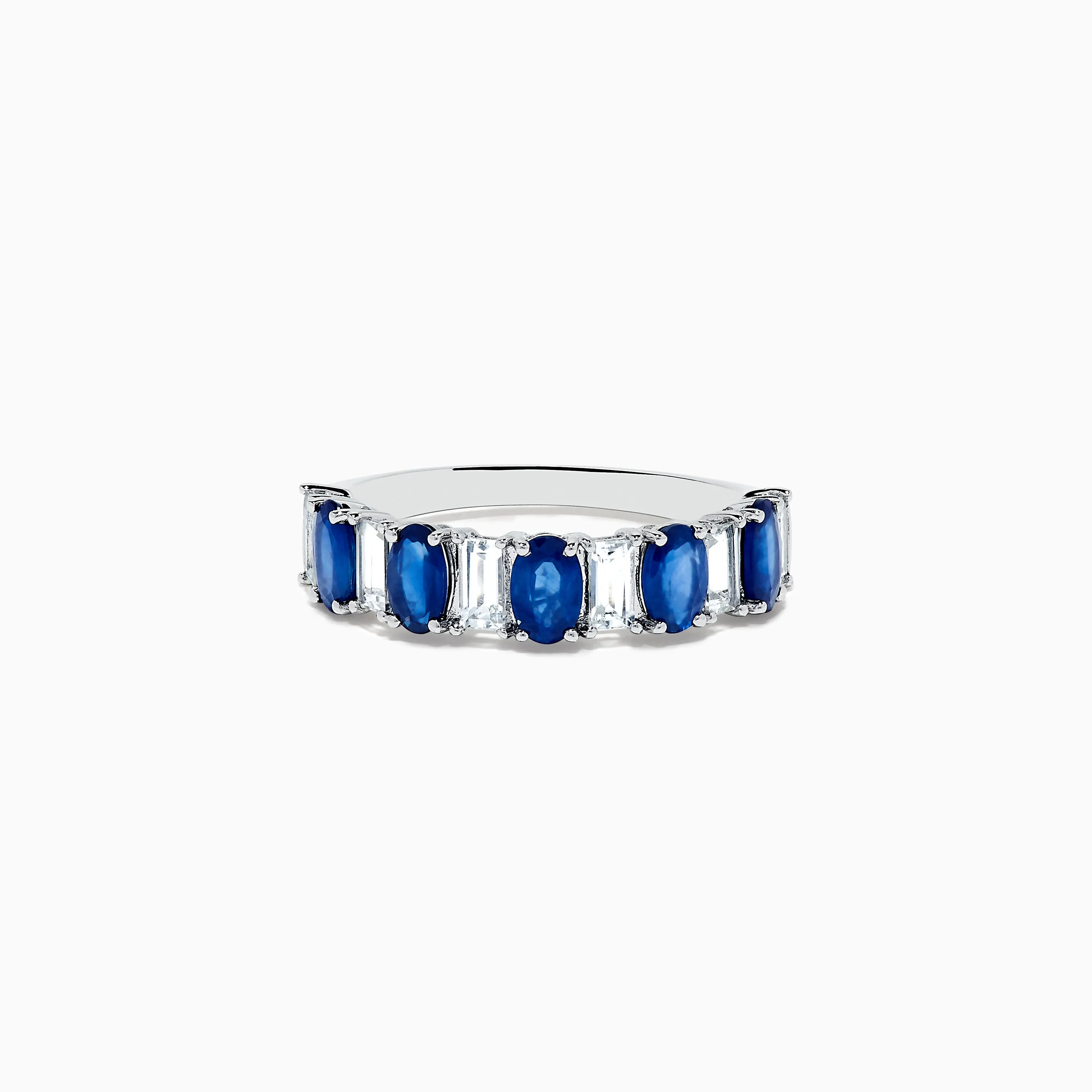 Royale Bleu 14K White Gold Blue and White Sapphire Ring sold by Effy