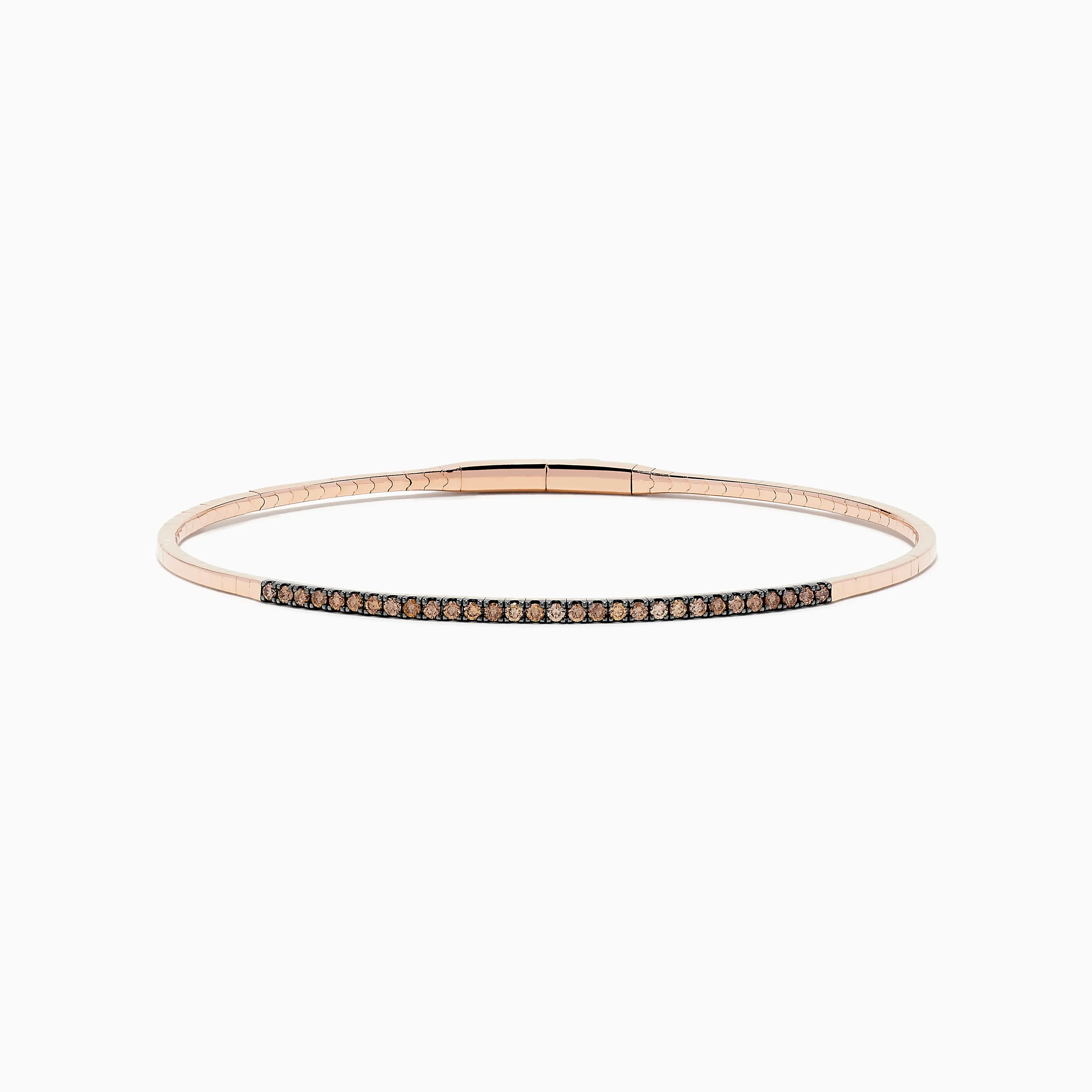 14K Rose Gold Espresso Diamond Bangle sold by Effy