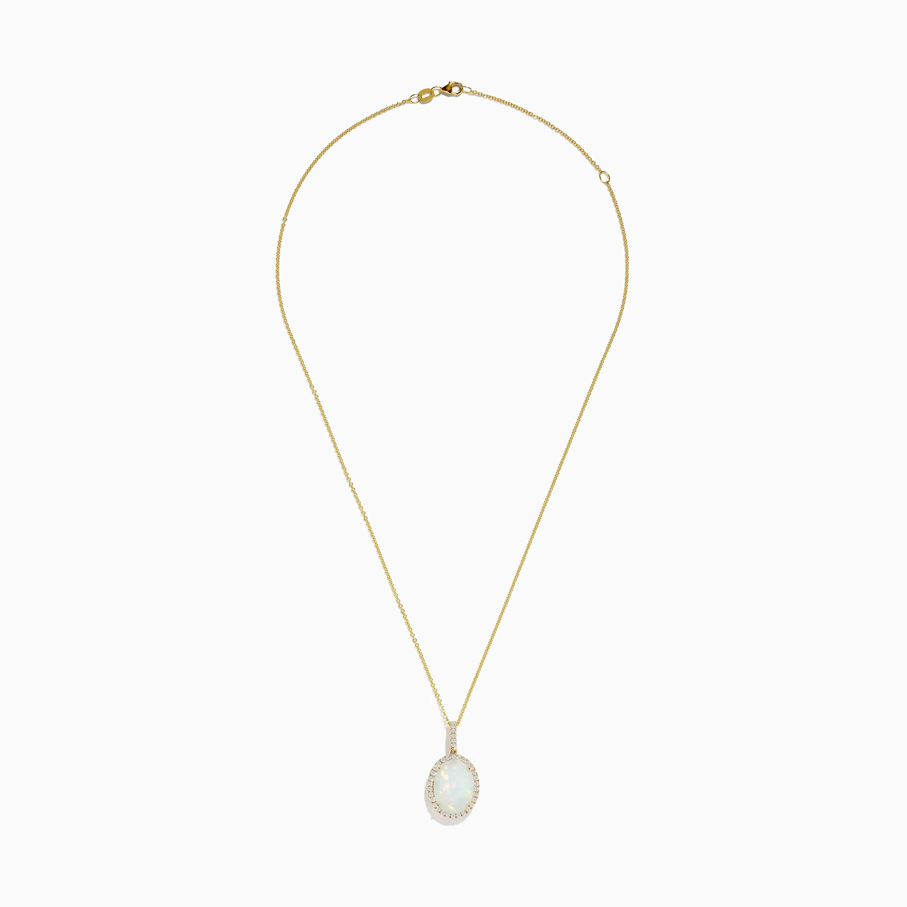 Aurora 14K Yellow Gold Opal and Diamond Pendant sold by Effy product image thumbnail 2