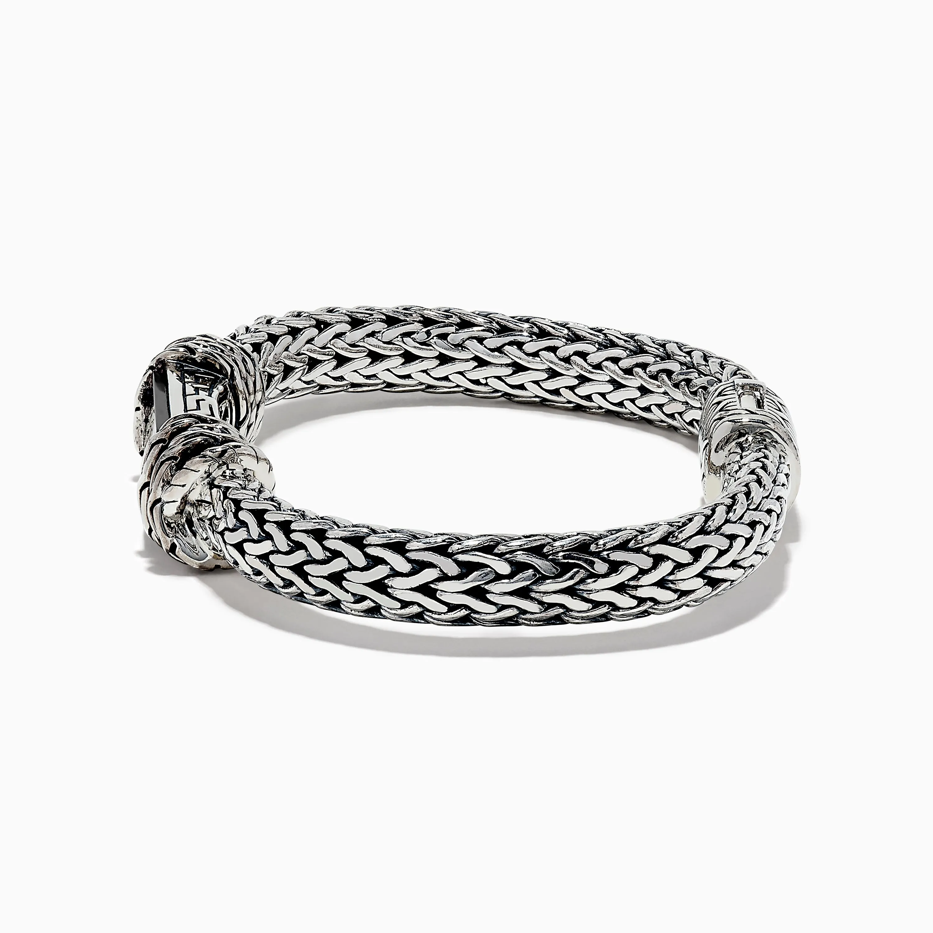 Men's 925 Sterling Silver Braided Chain Onyx Bracelet 5.0 TCW sold by Effy product image thumbnail 2