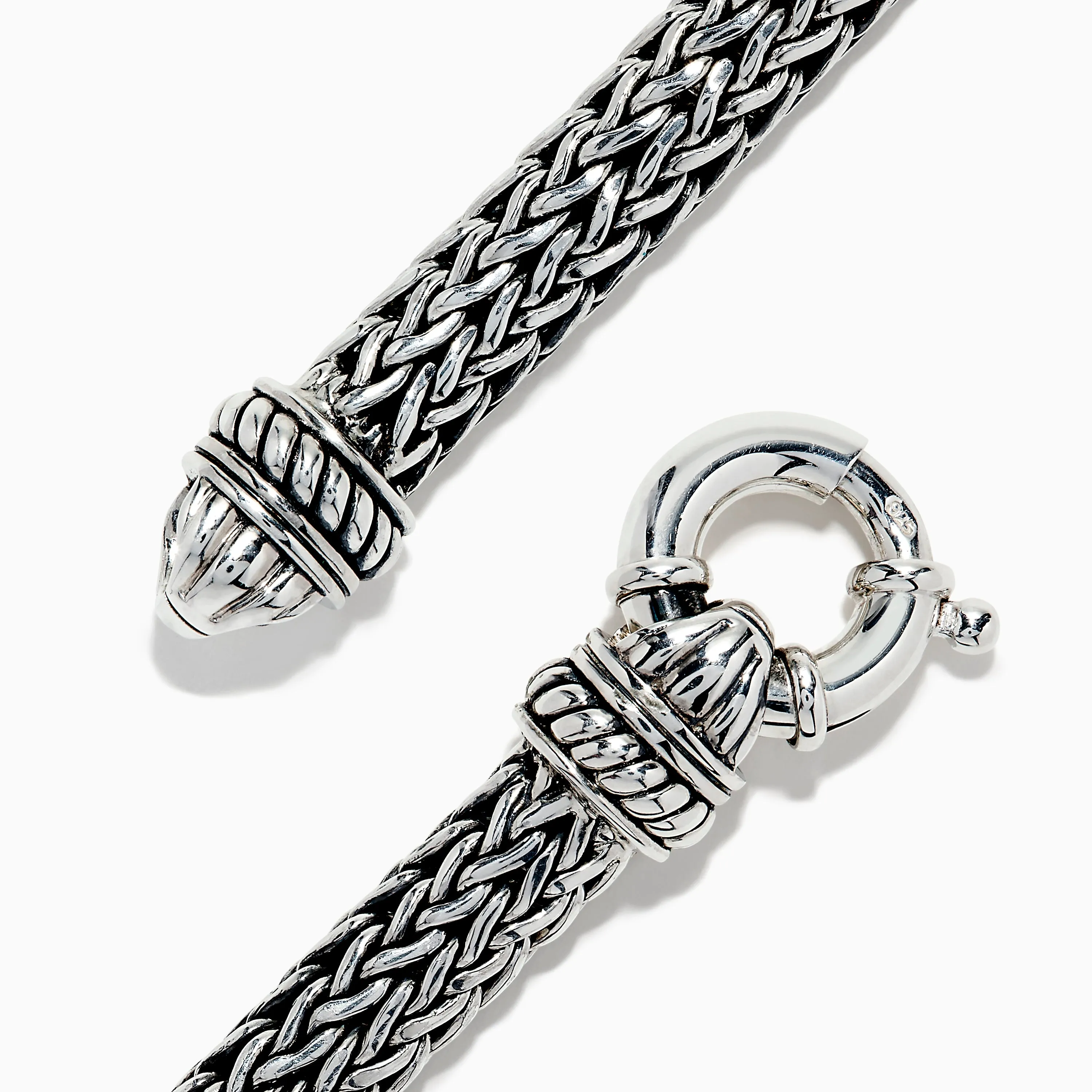 Men's 925 Sterling Silver Braided Chain Tiger Eye Bracelet 5.0 TCW sold by Effy product image thumbnail 3