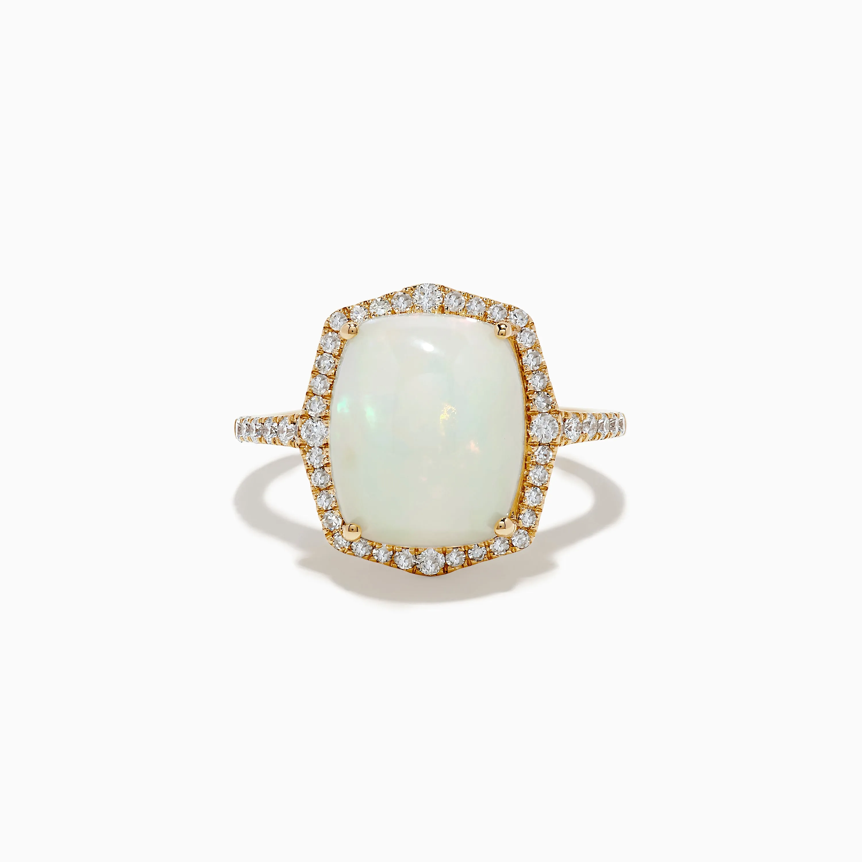Aurora 14K Yellow Gold Opal and Diamond Ring sold by Effy