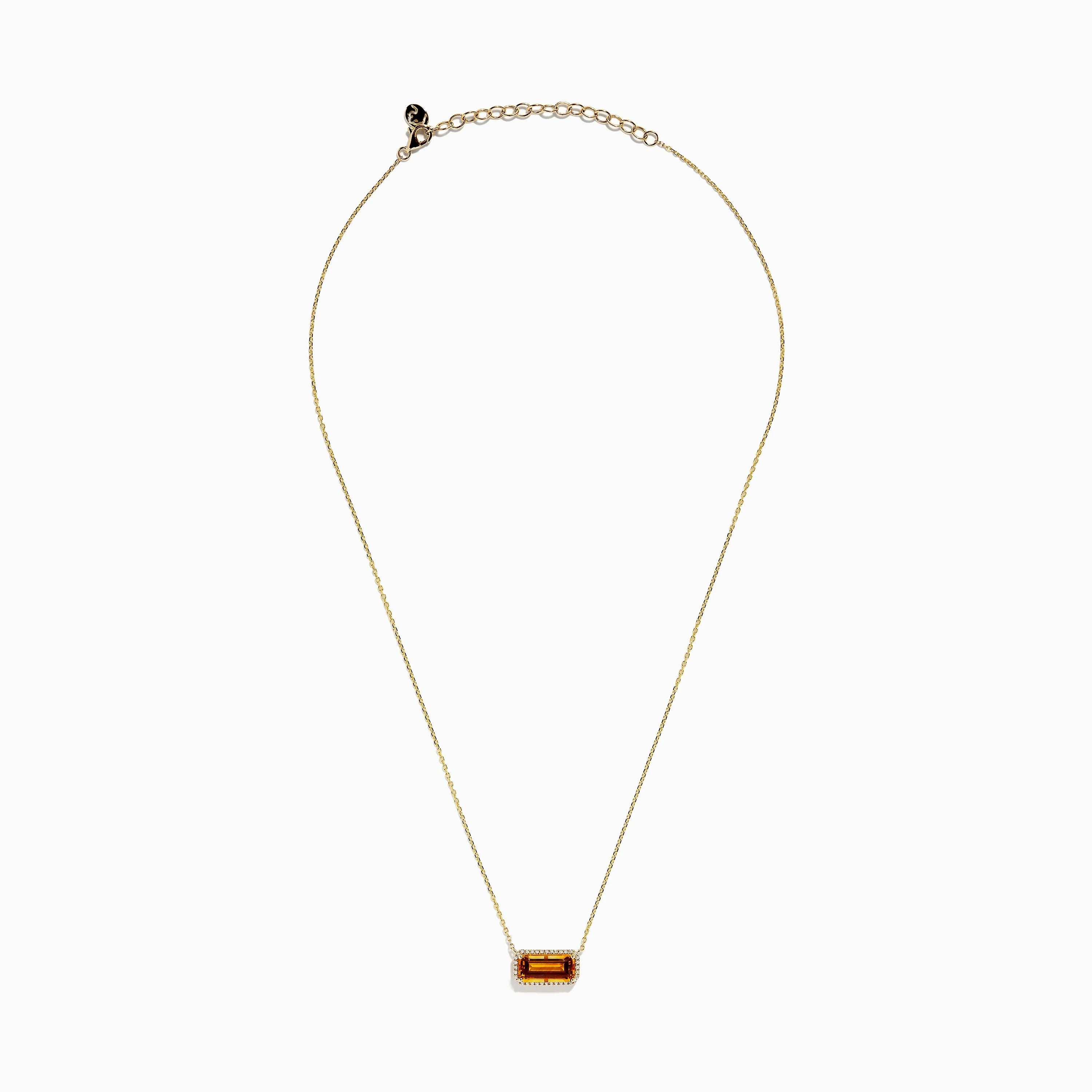 Sunset 14K Yellow Gold Citrine and Diamond Necklace sold by Effy product image thumbnail 2