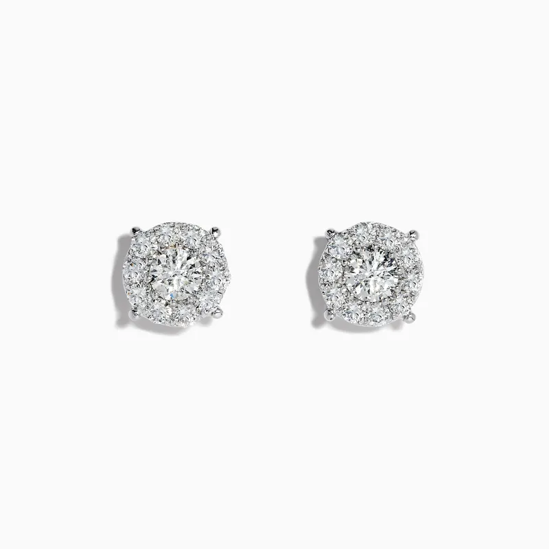 Bouquet 14K White Gold Diamond Stud Earrings sold by Effy