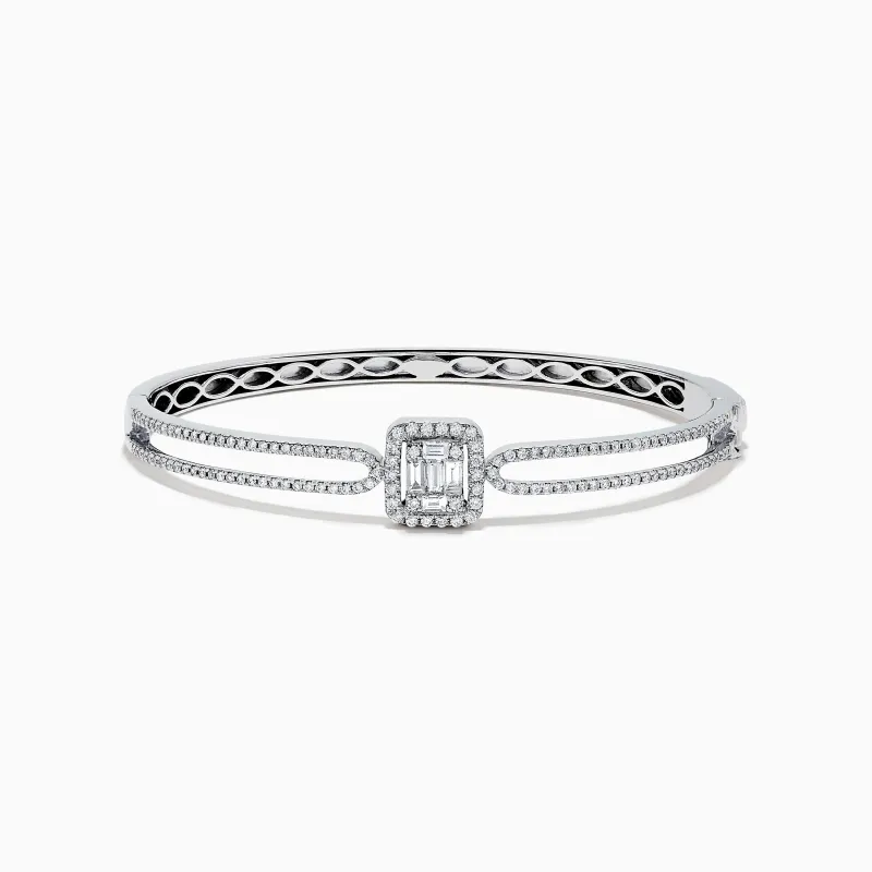Classique 14K White Gold Diamond Bangle 0.93 TCW sold by Effy