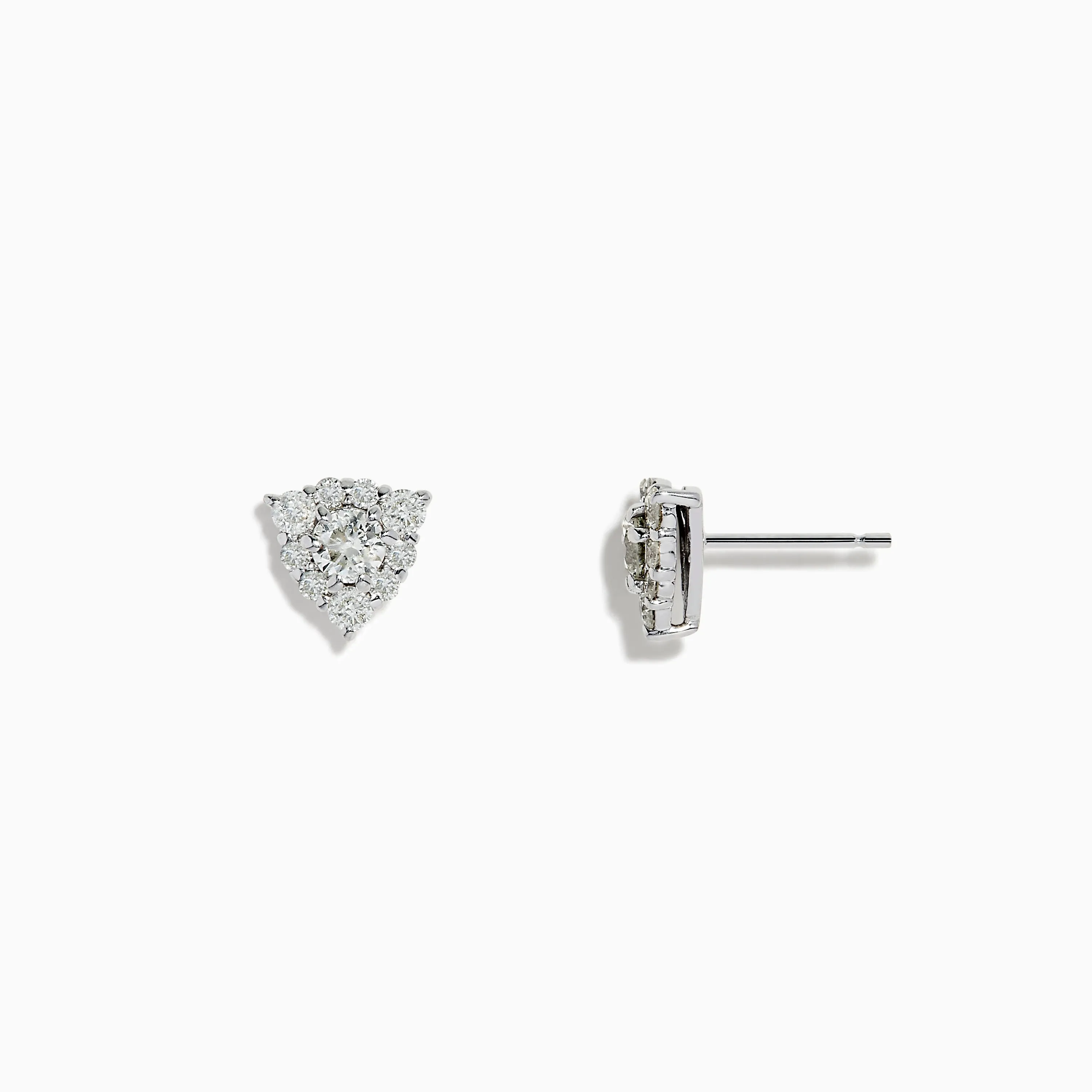 Pave Classica 14K White Gold Diamond Triangle Stud Earrings sold by Effy product image thumbnail 2