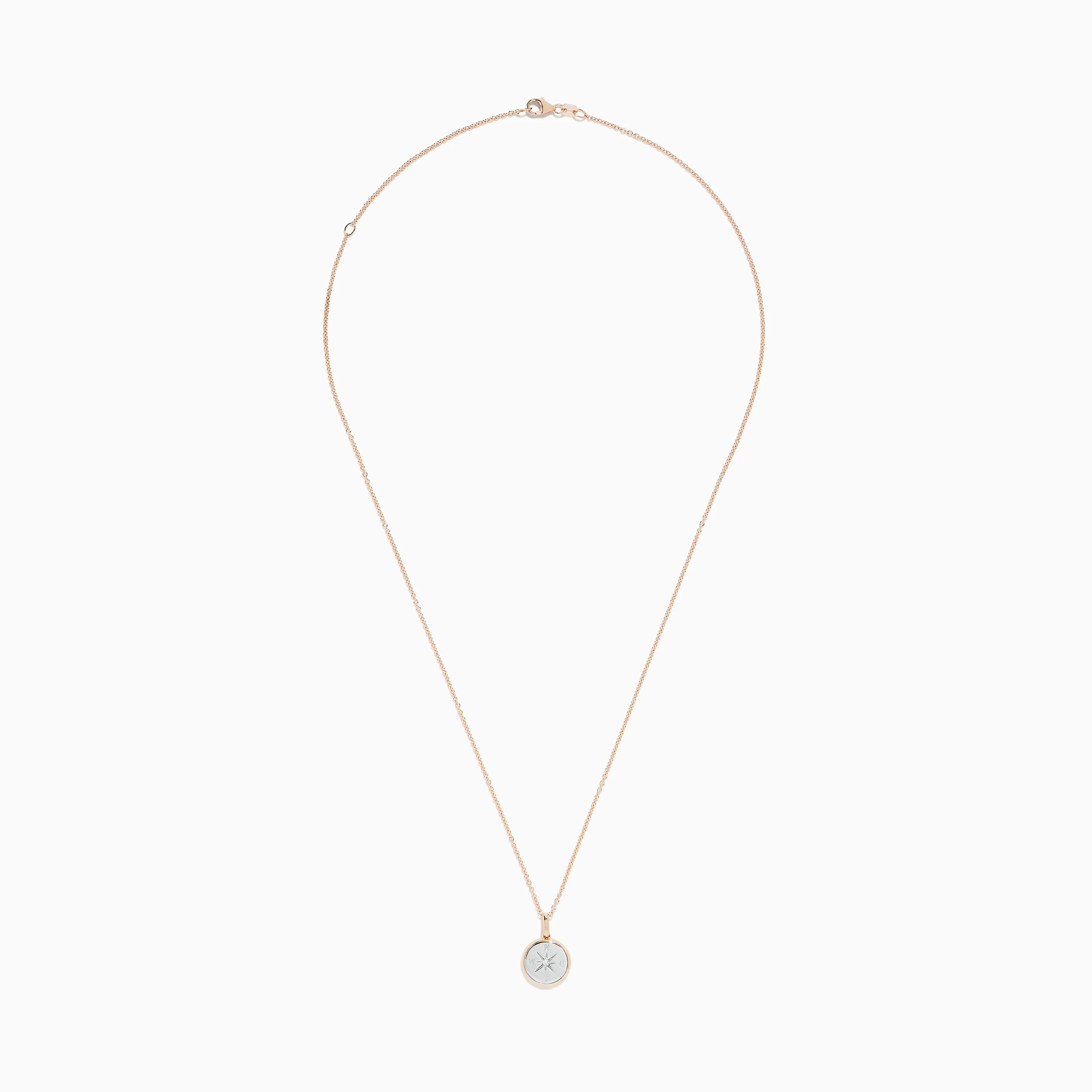 Novelty 14K Two-Tone Gold Diamond Compass Pendant sold by Effy product image thumbnail 2