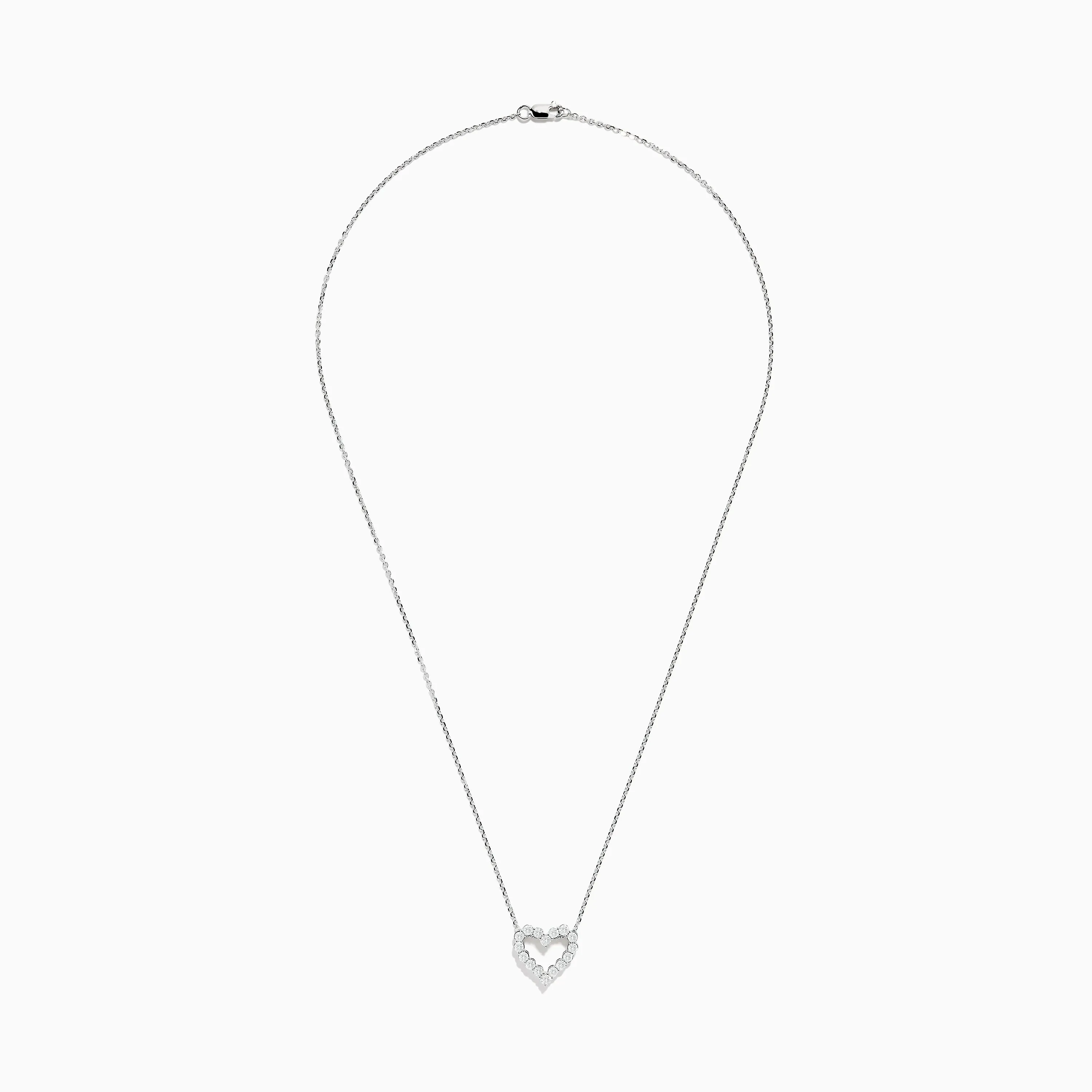 Pave Classica 14K White Gold Diamond Heart Pendant 0.74 TCW sold by Effy product image thumbnail 2