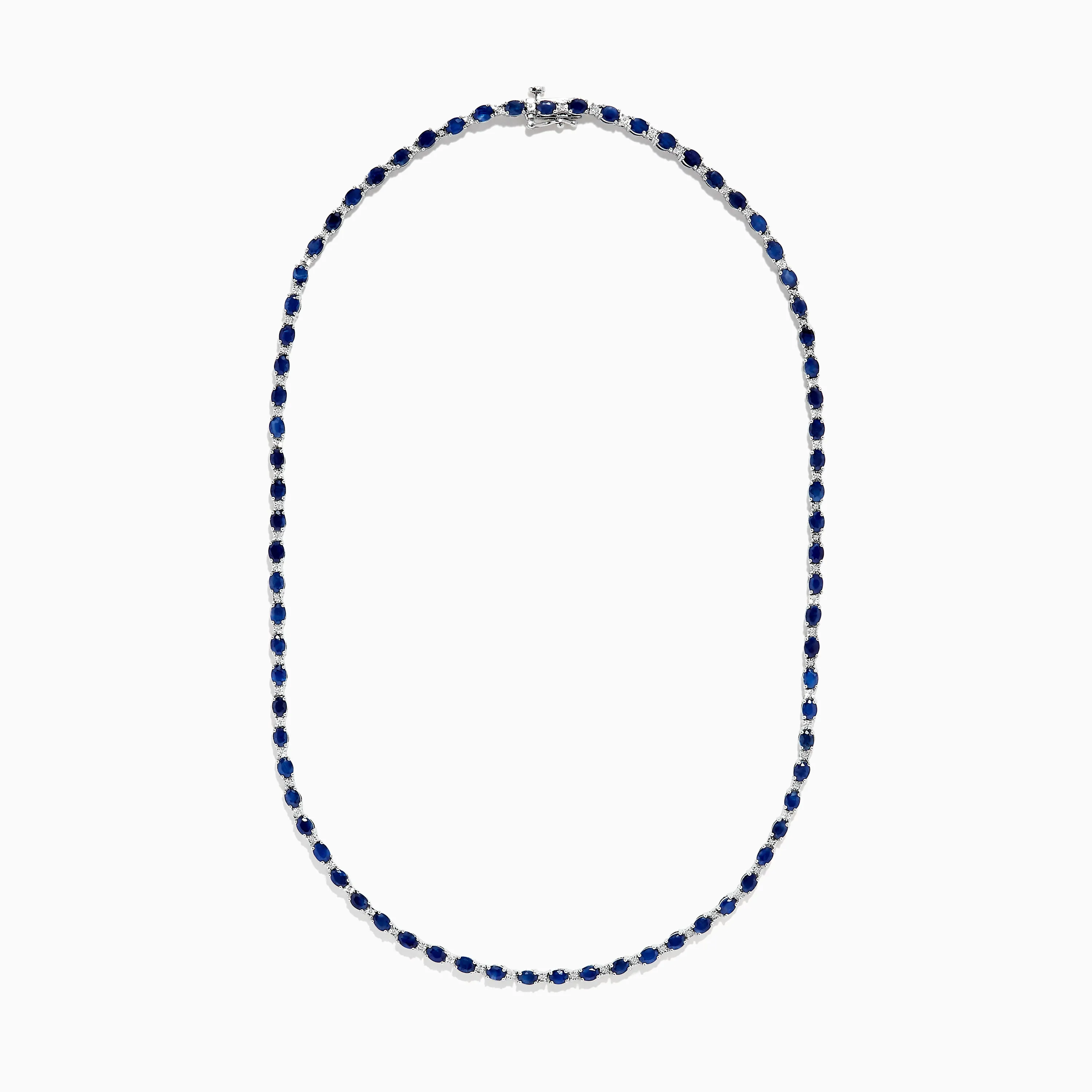925 Sterling Silver Blue Sapphire Tennis Necklace sold by Effy product image thumbnail 2