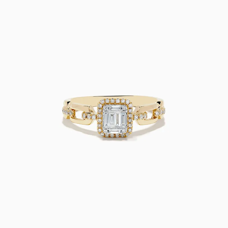 D'oro 14K Yellow Gold Diamond Ring sold by Effy