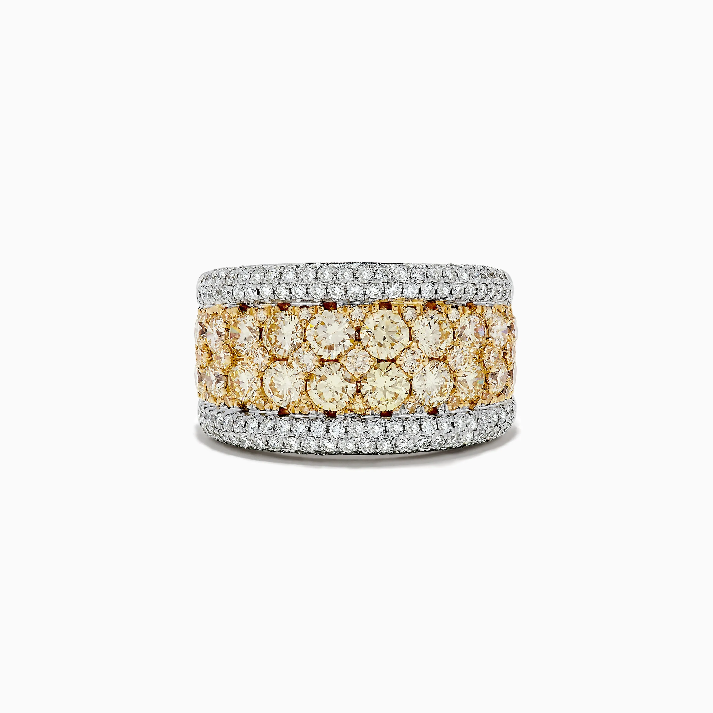 Canare 14K Two Tone Gold Yellow Diamond Statement Ring 3.68 TCW sold by Effy