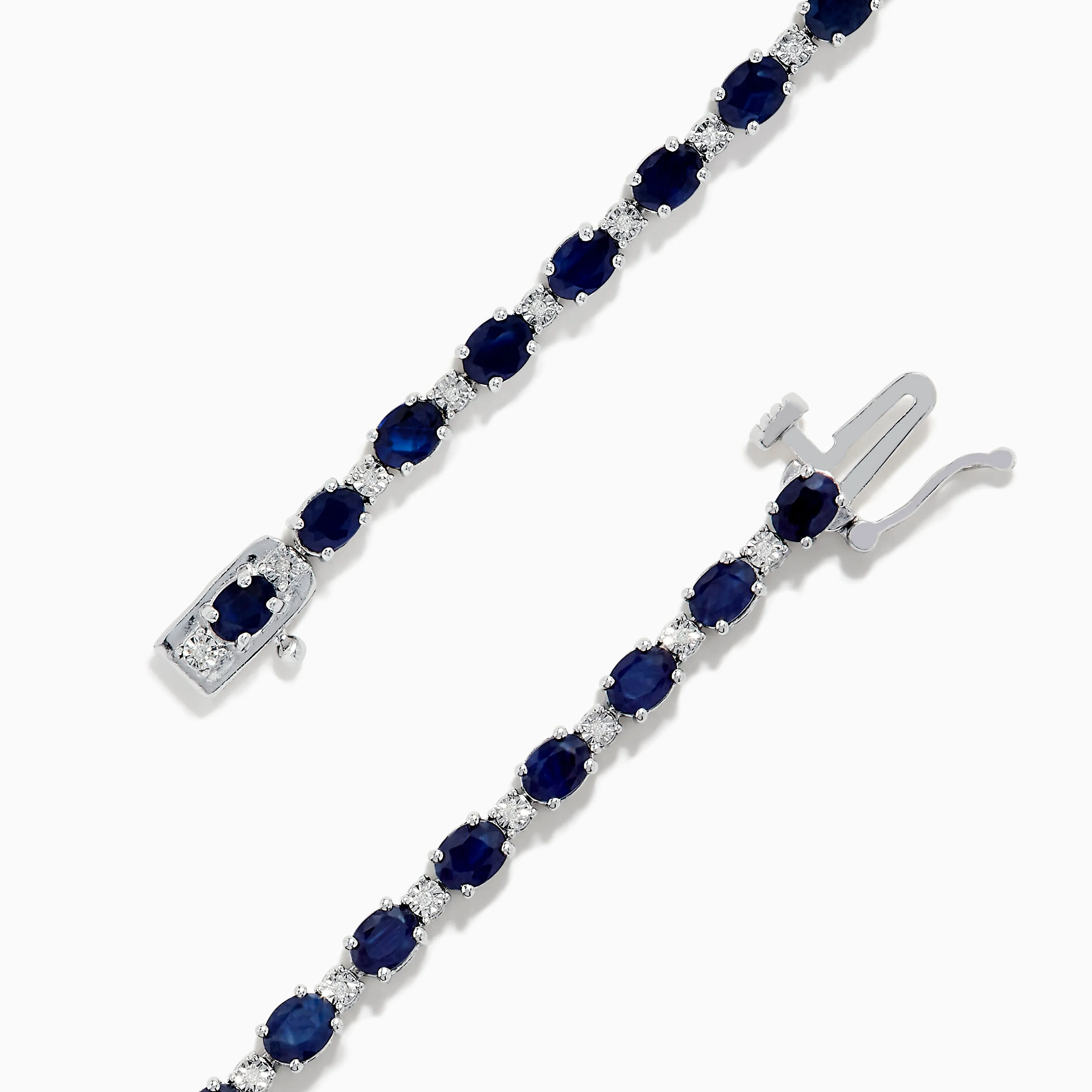 925 Sterling Silver Blue Sapphire Tennis Bracelet sold by Effy product image thumbnail 2