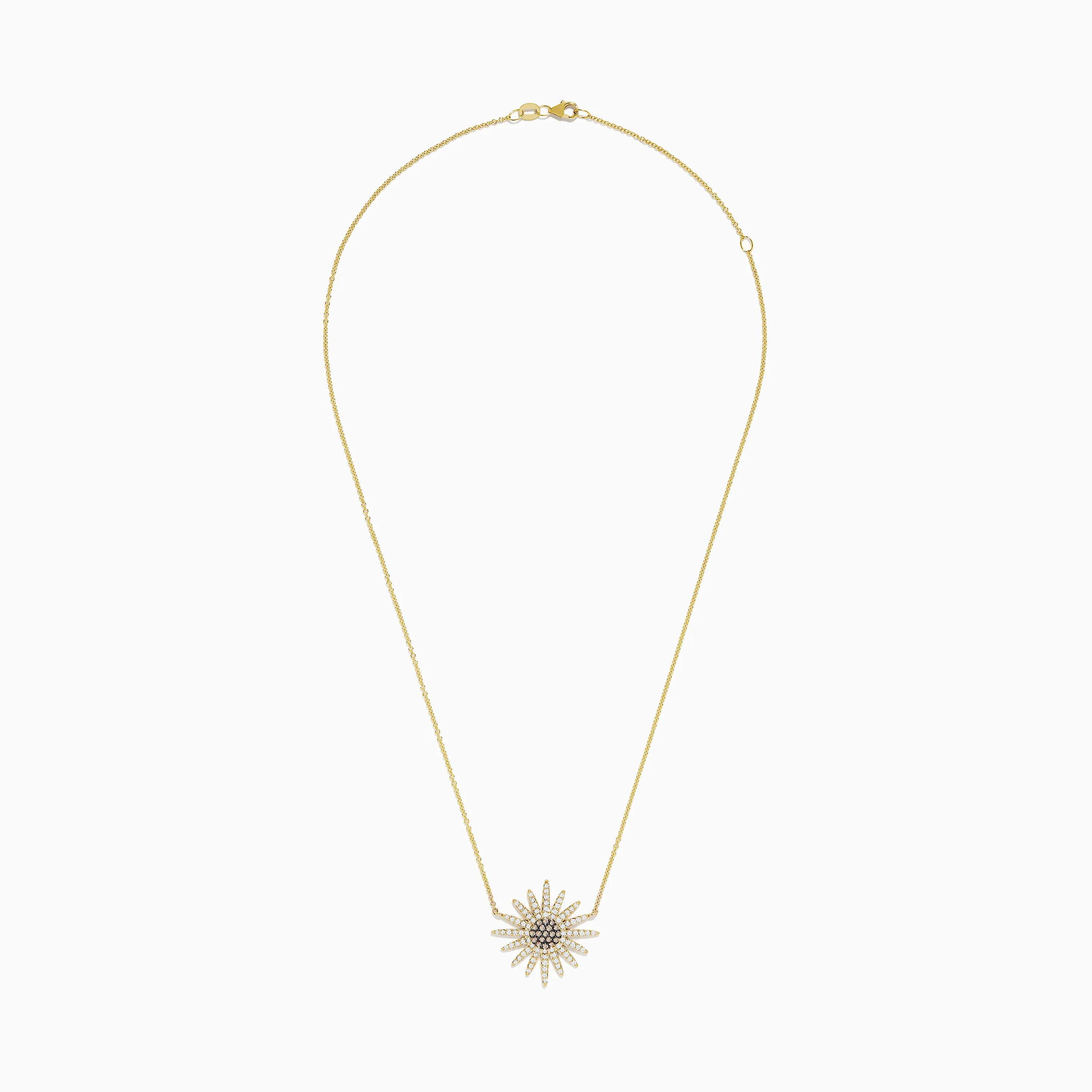 14K Yellow Gold Espresso and White Diamond Necklace sold by Effy product image thumbnail 2