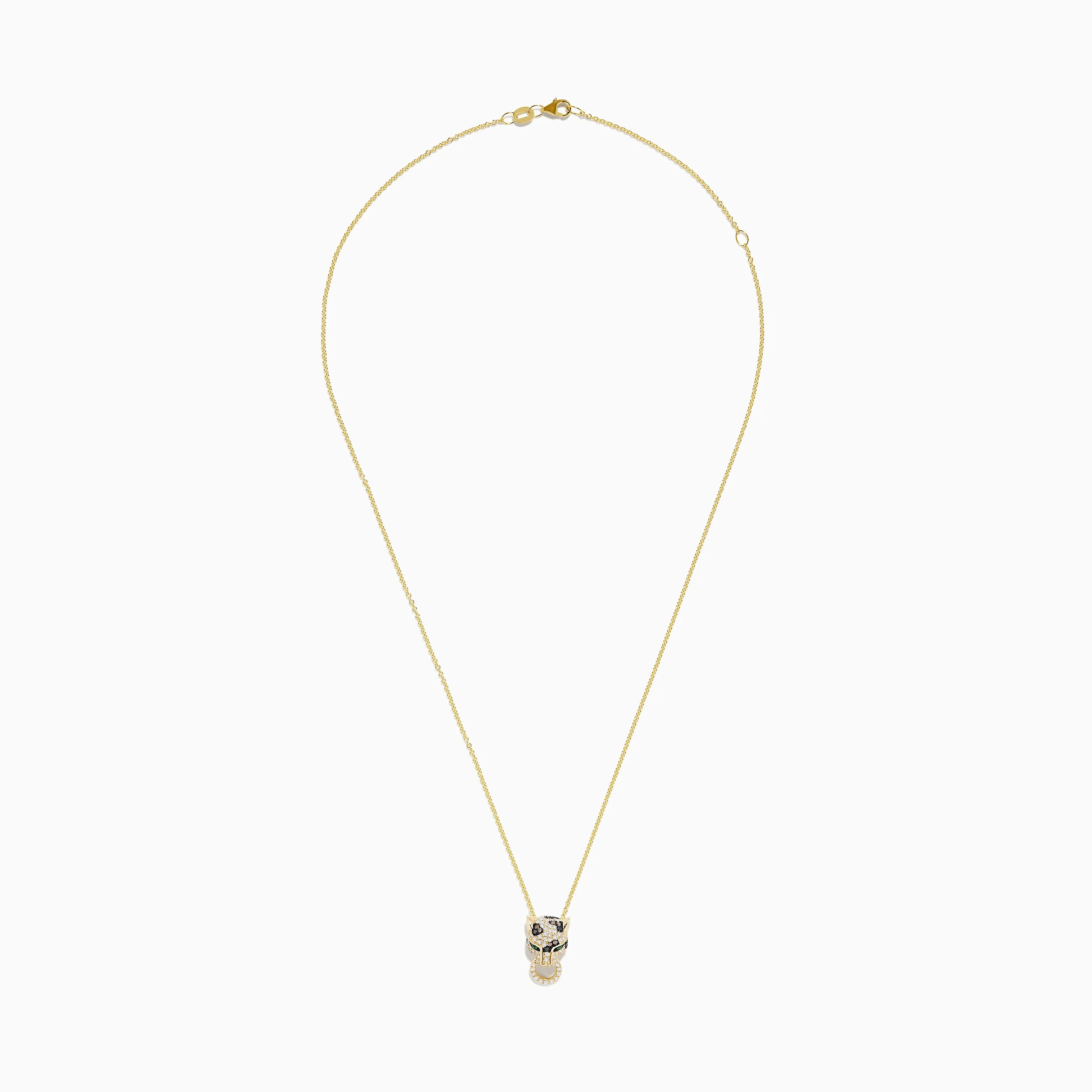 Signature 14K Yellow Gold Diamond and Emerald Pendant sold by Effy product image thumbnail 2