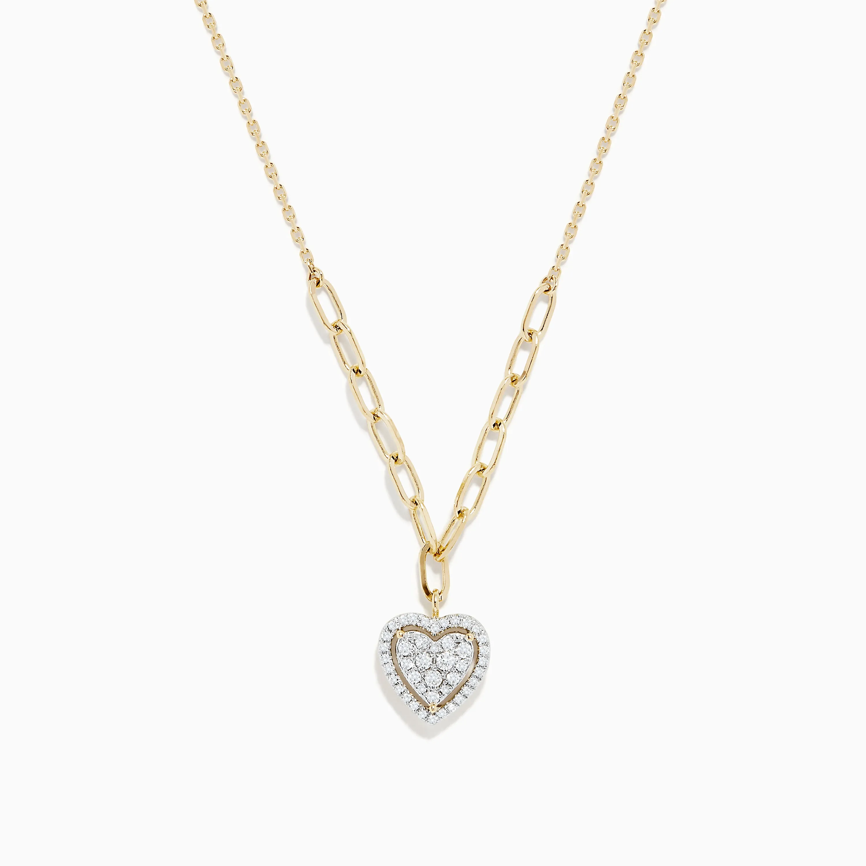 D'oro 14K Yellow Gold Diamond Heart Pendant Necklace sold by Effy